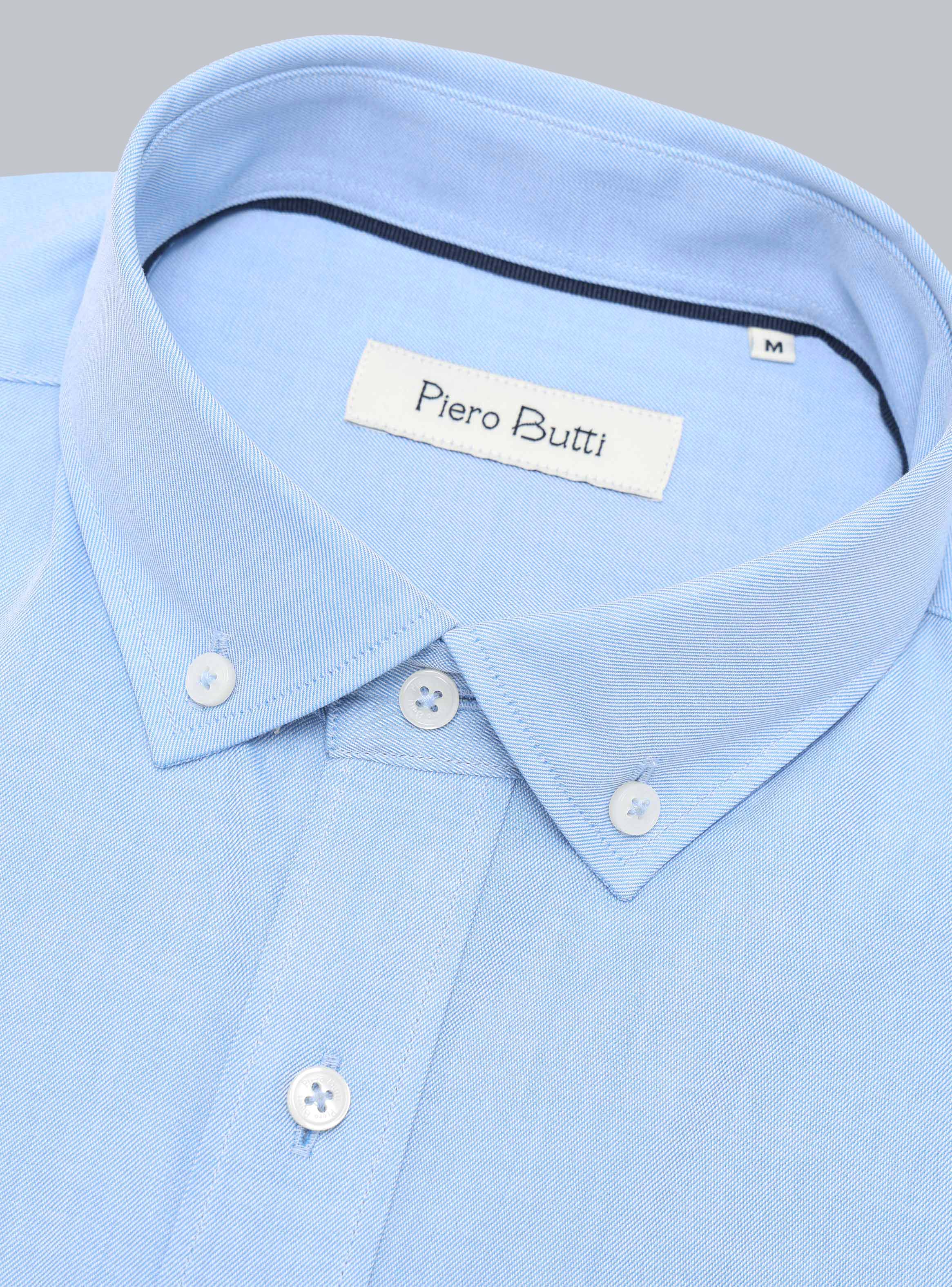 CAMISA TEXTURADA TAILORED FIT CELESTE PIERO BUTTI - 5