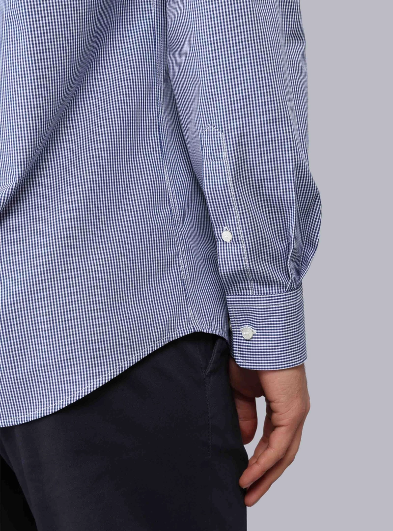 CAMISA CUADROS TAILORED FIT AZUL MARINO PIERO BUTTI - 6