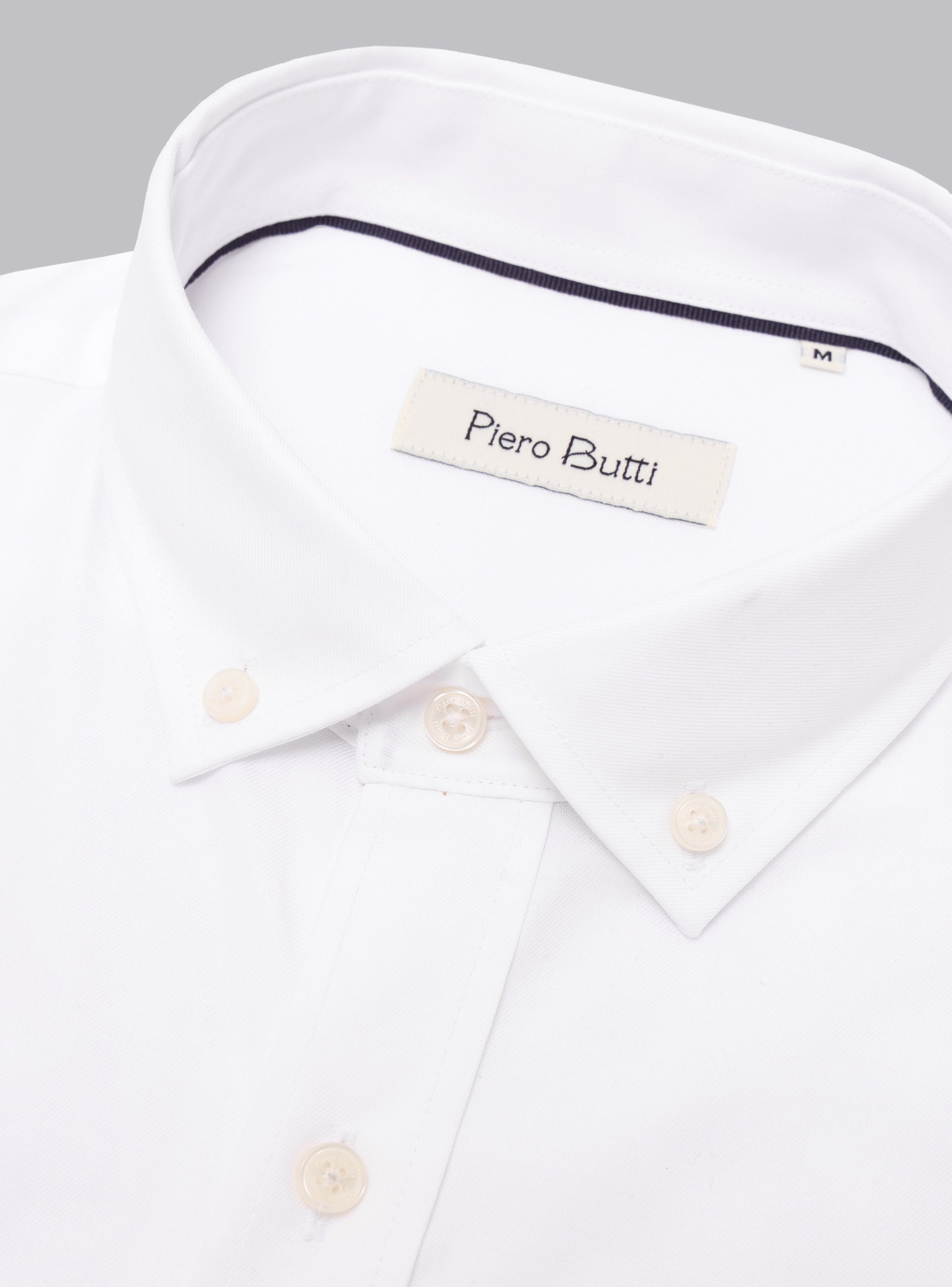CAMISA TEXTURADA TAILORED FIT BLANCO PIERO BUTTI - 5
