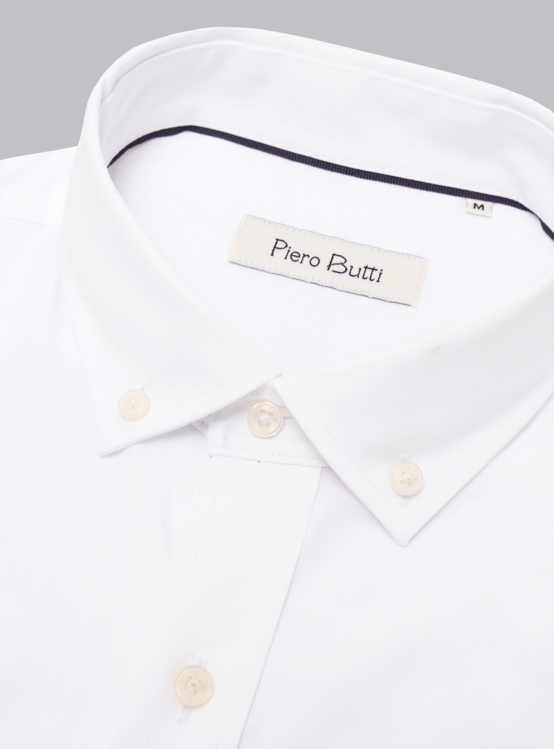 CAMISA TEXTURADA TAILORED FIT BLANCO PIERO BUTTI - 5