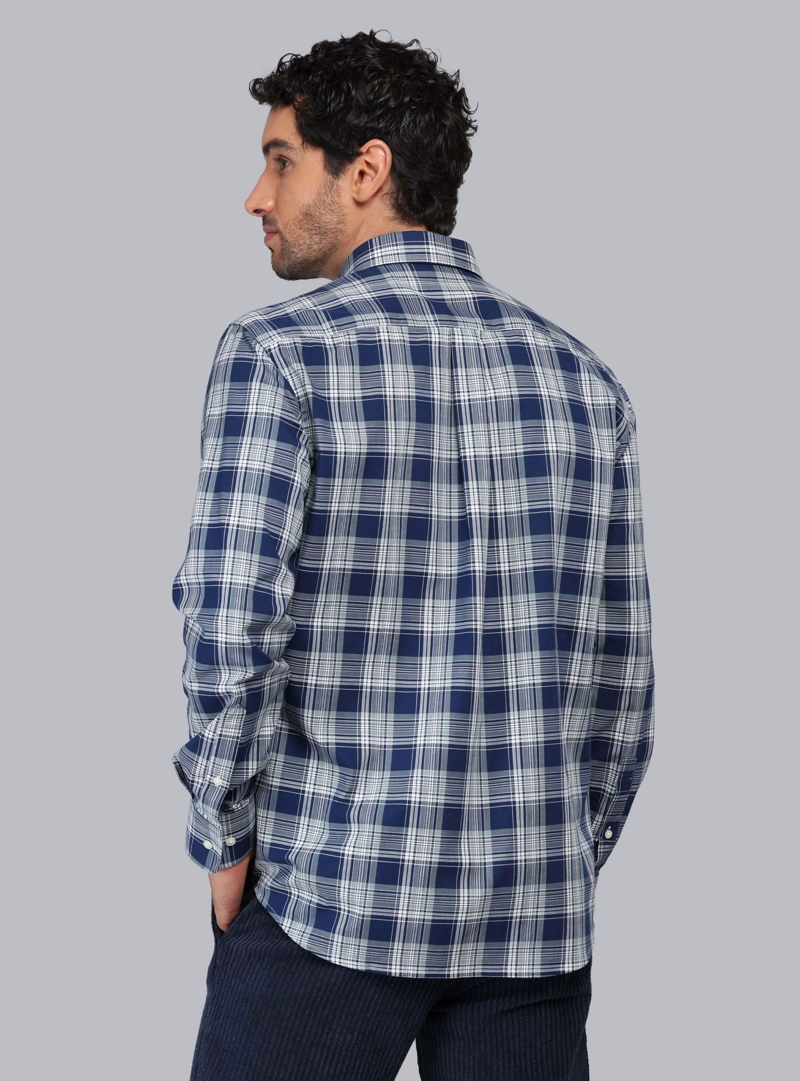 CAMISA CUADROS TAILORED FIT AZUL PIERO BUTTI - 2