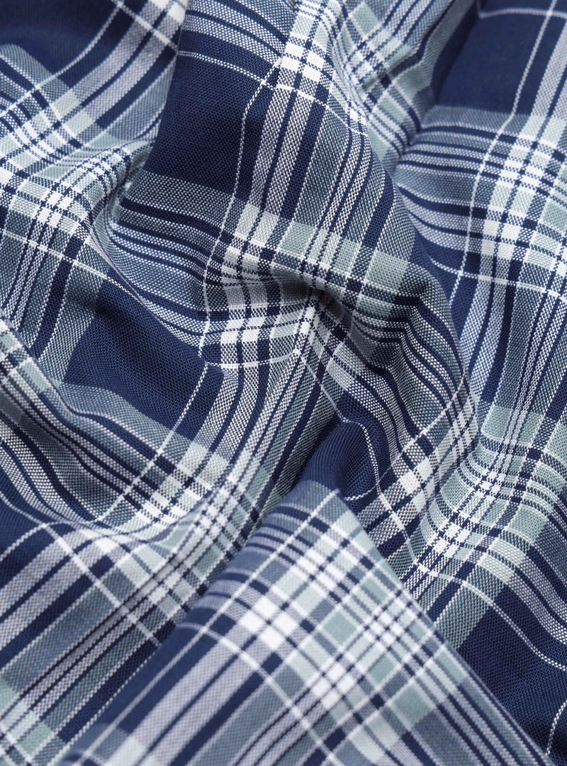 CAMISA CUADROS TAILORED FIT AZUL PIERO BUTTI - 7