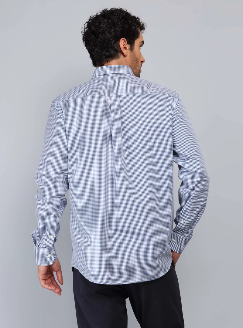 CAMISA CUADROS TAILORED FIT AZUL MARINO PIERO BUTTI - 2