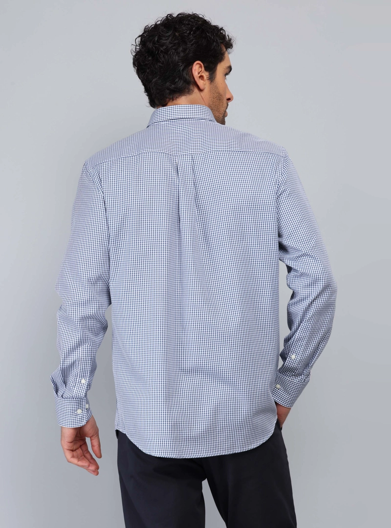 CAMISA CUADROS TAILORED FIT AZUL MARINO PIERO BUTTI - 2