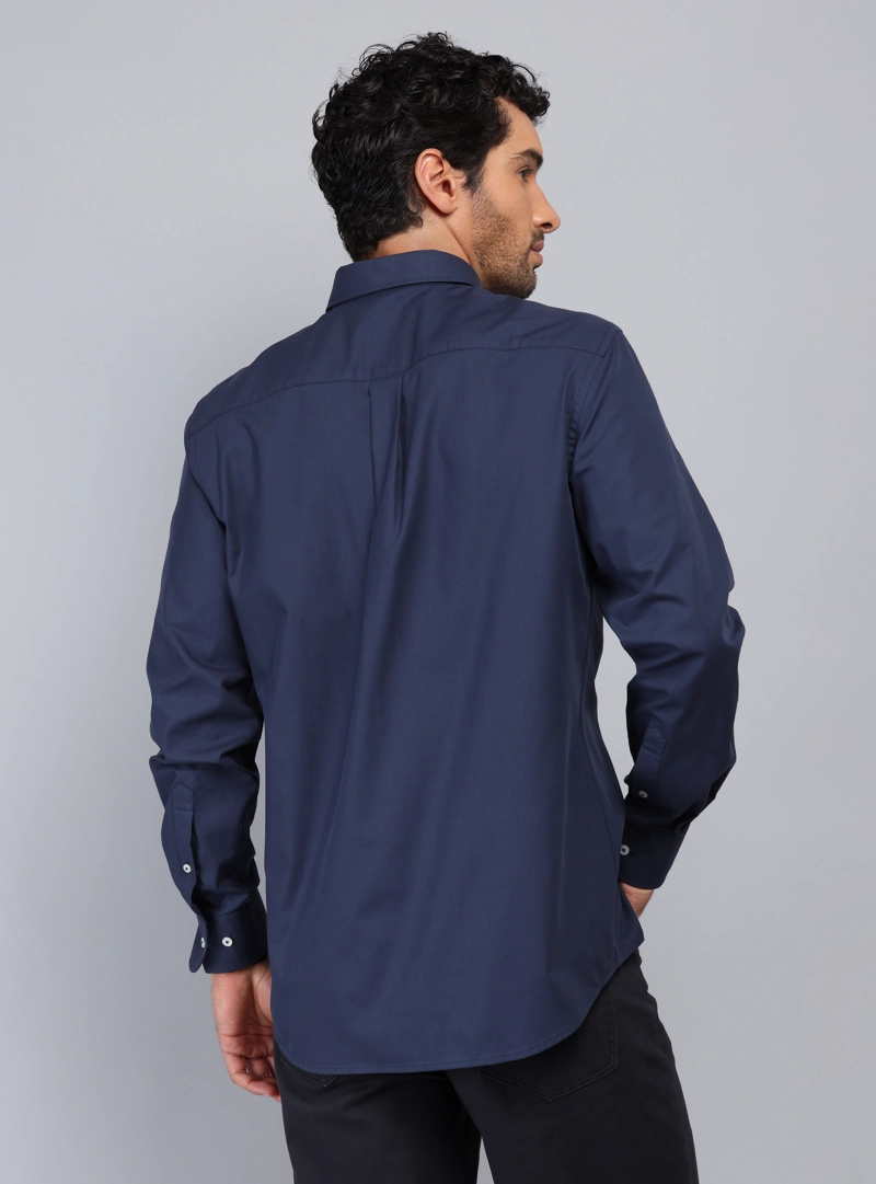 CAMISA TEXTURADA TAILORED FIT AZUL MARINO PIERO BUTTI - 2