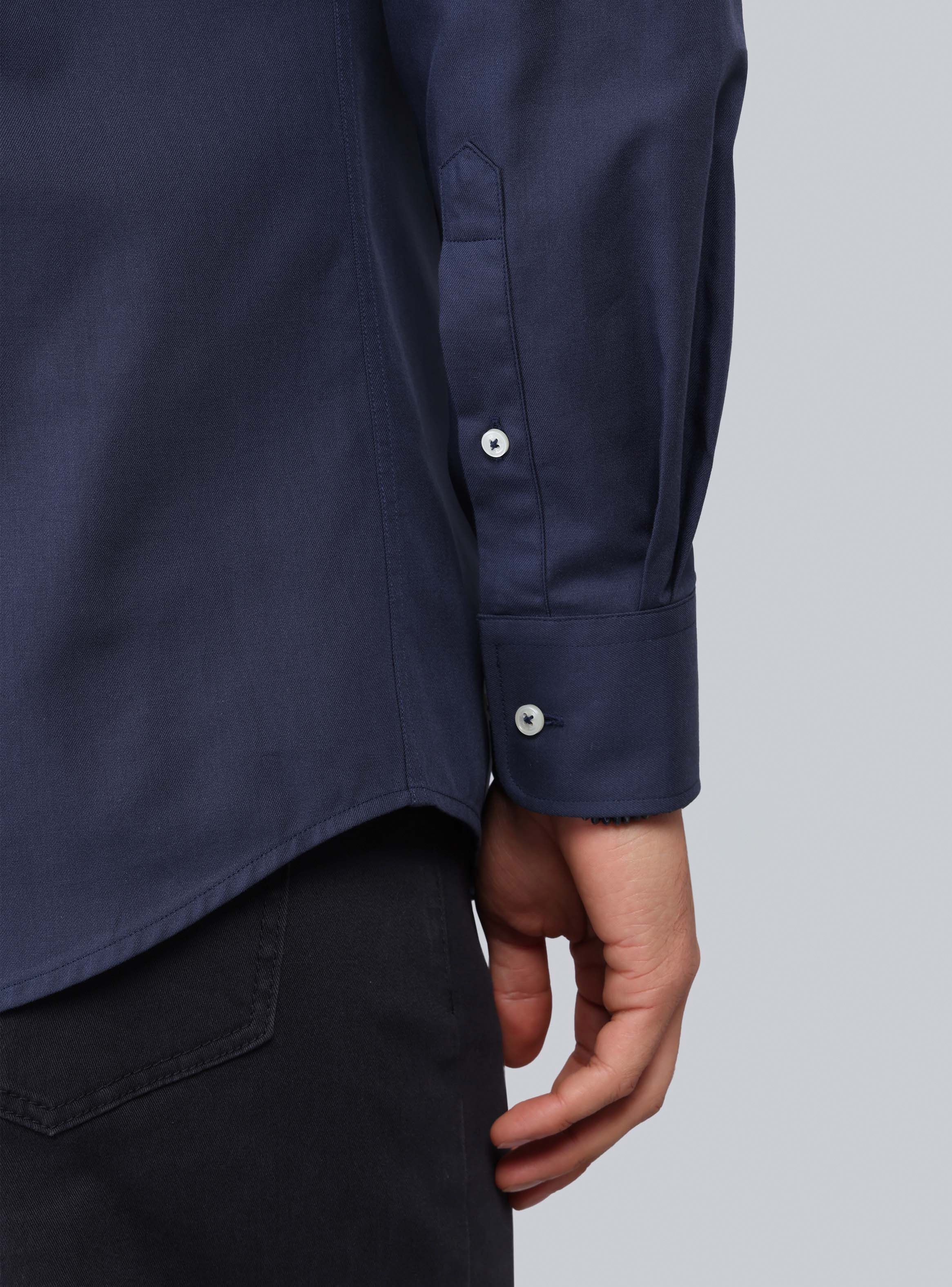 CAMISA TEXTURADA TAILORED FIT AZUL MARINO PIERO BUTTI - 6