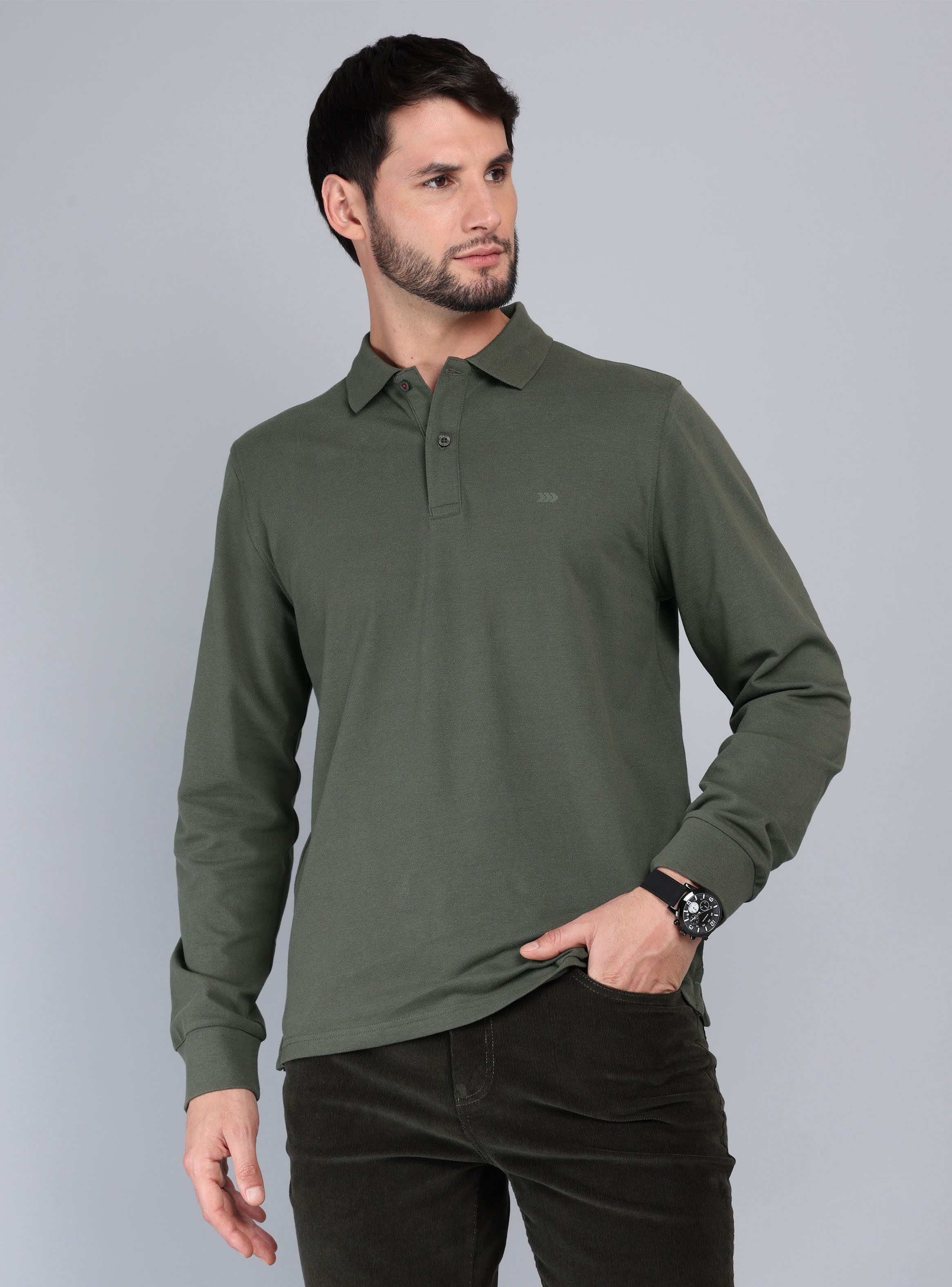 POLERA PIQUE REGULAR FIT VERDE ARROW - 1