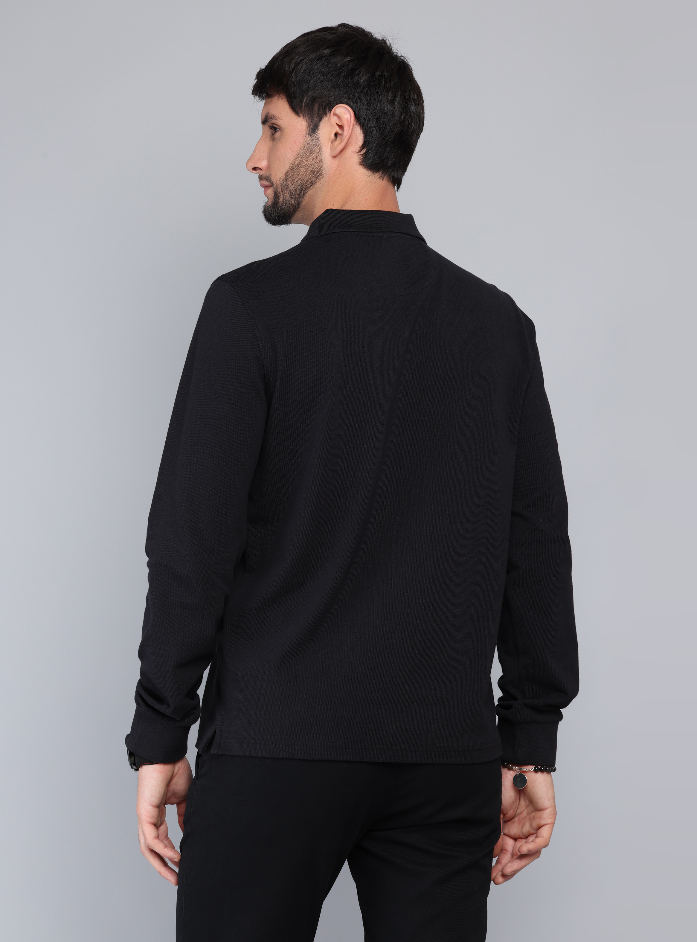 POLERA PIQUE REGULAR FIT NEGRO ARROW - 2