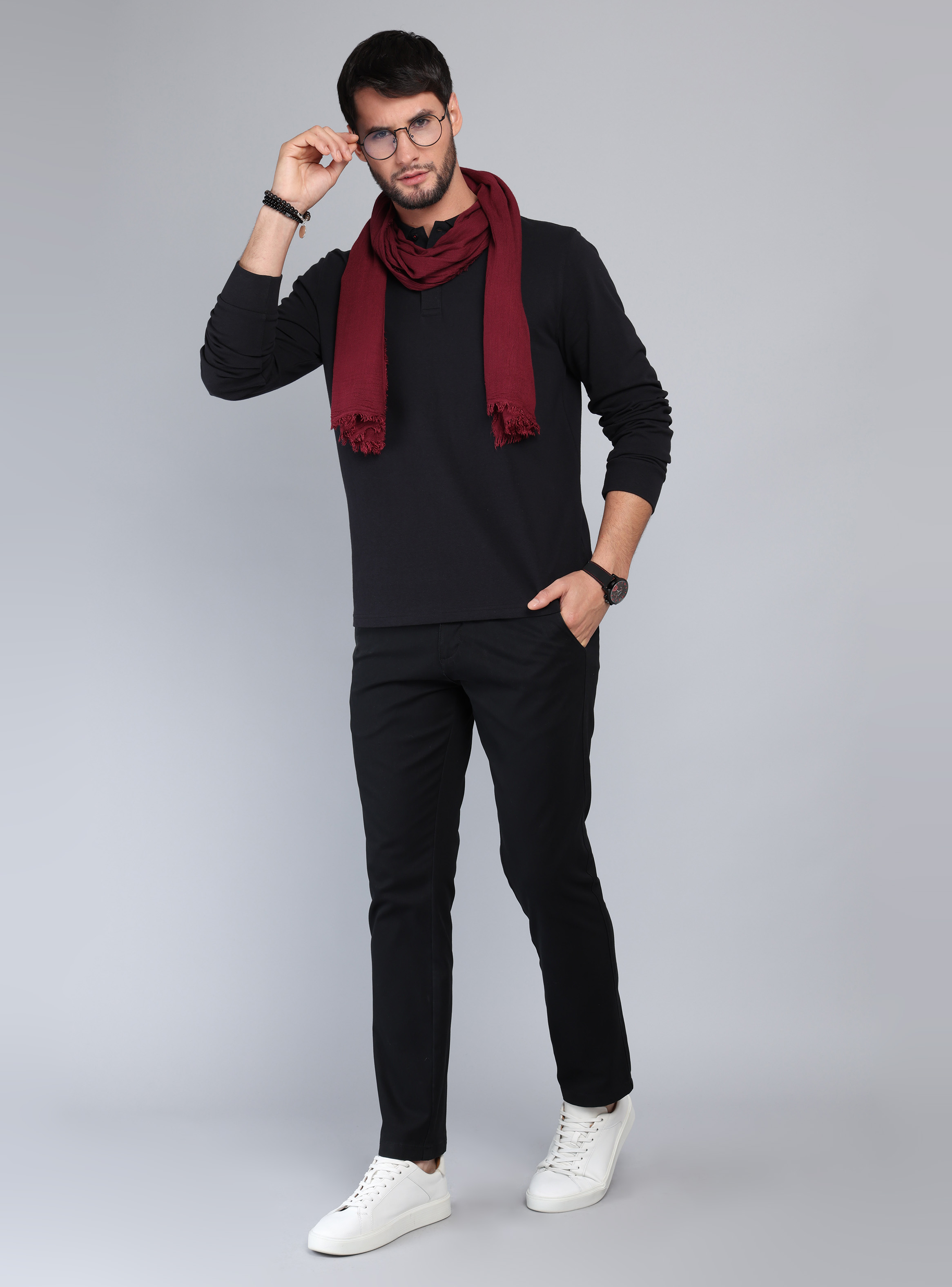 POLERA PIQUE REGULAR FIT NEGRO ARROW - 4