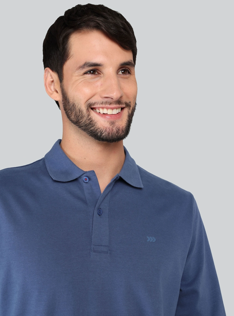 POLERA LISA MANGA LARGA REGULAR FIT DENIM ARROW - 3