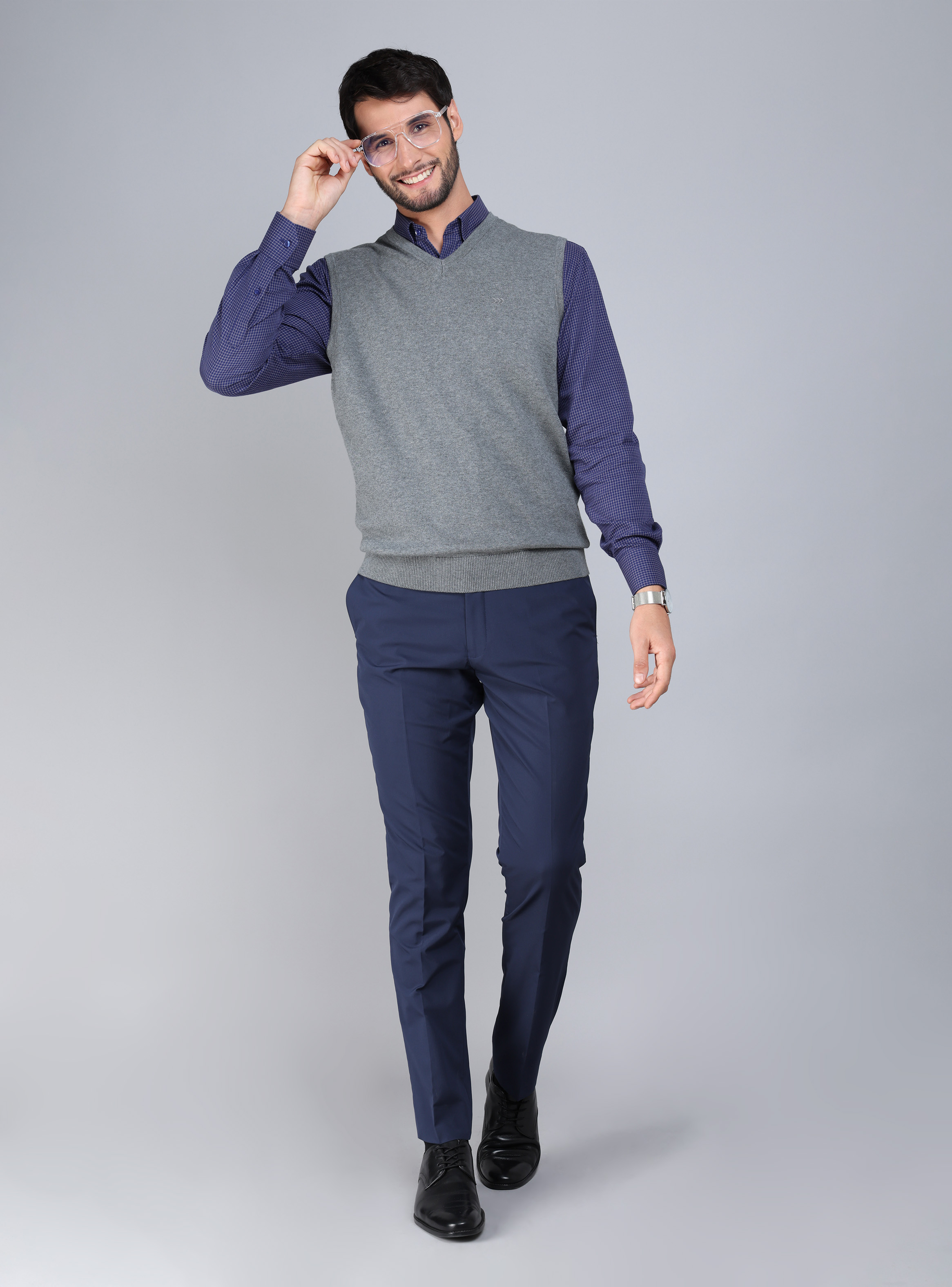 SWEATER SIN MANGAS REGULAR FIT GRIS ARROW - 4