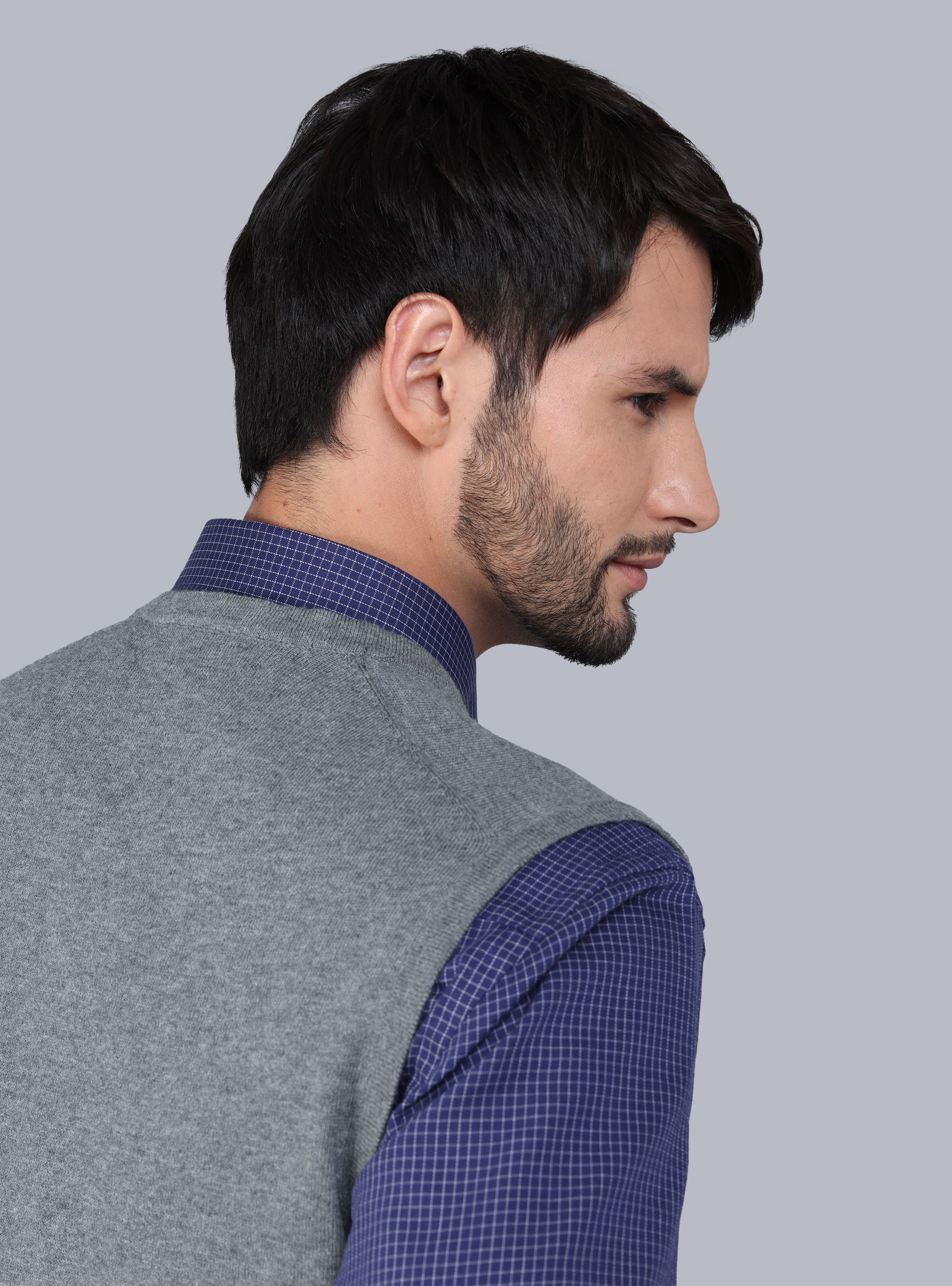 SWEATER SIN MANGAS REGULAR FIT GRIS ARROW - 5