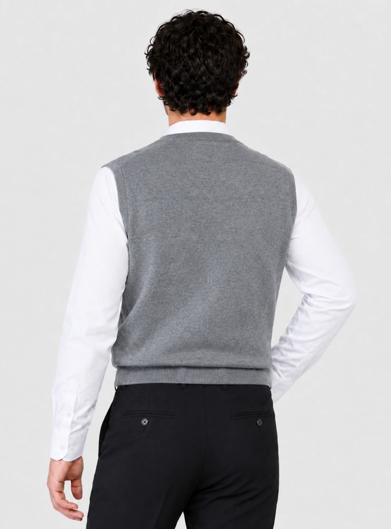SWEATER SIN MANGAS REGULAR FIT GRIS ARROW - 7