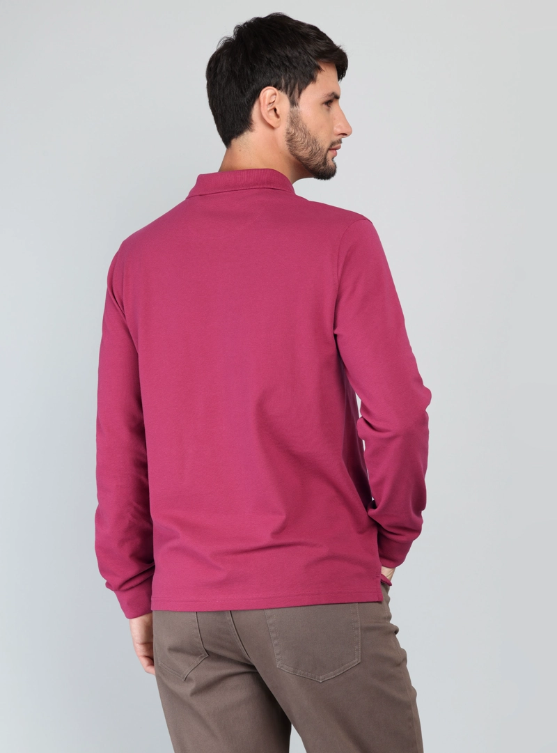 POLERA PIQUE REGULAR FIT GUINDA ARROW - 2