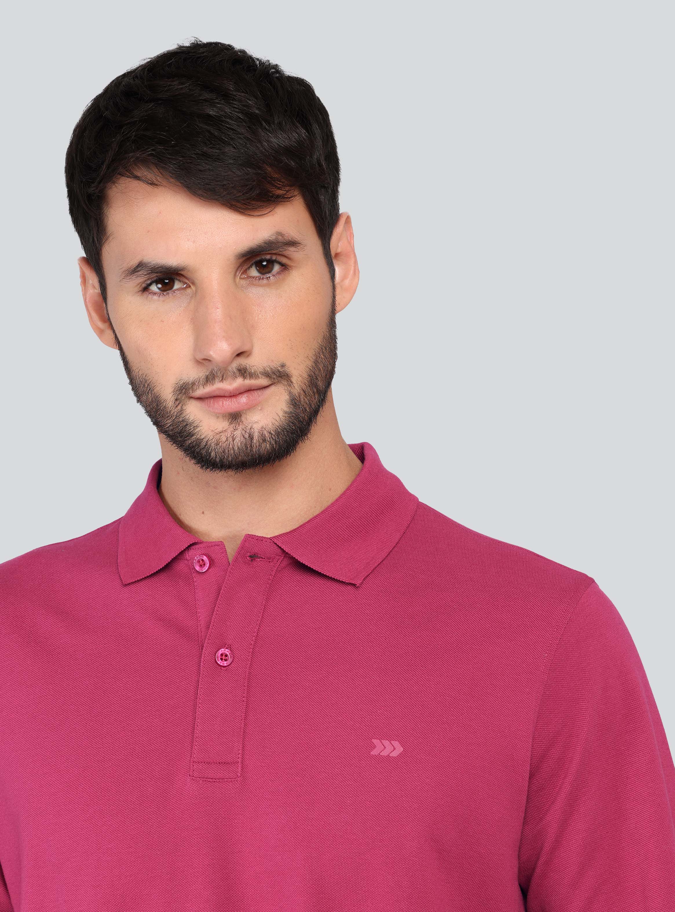 POLERA PIQUE REGULAR FIT GUINDA ARROW - 3