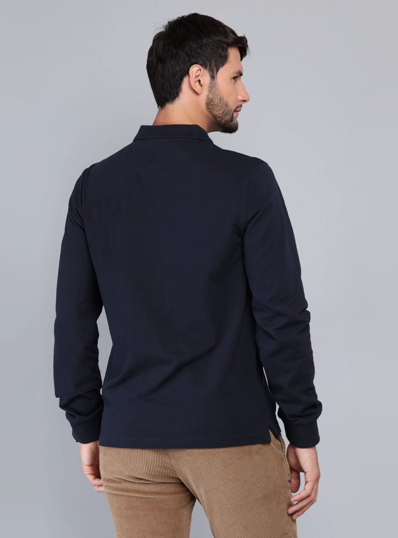 POLERA PIQUE REGULAR FIT AZUL MARINO ARROW - 2
