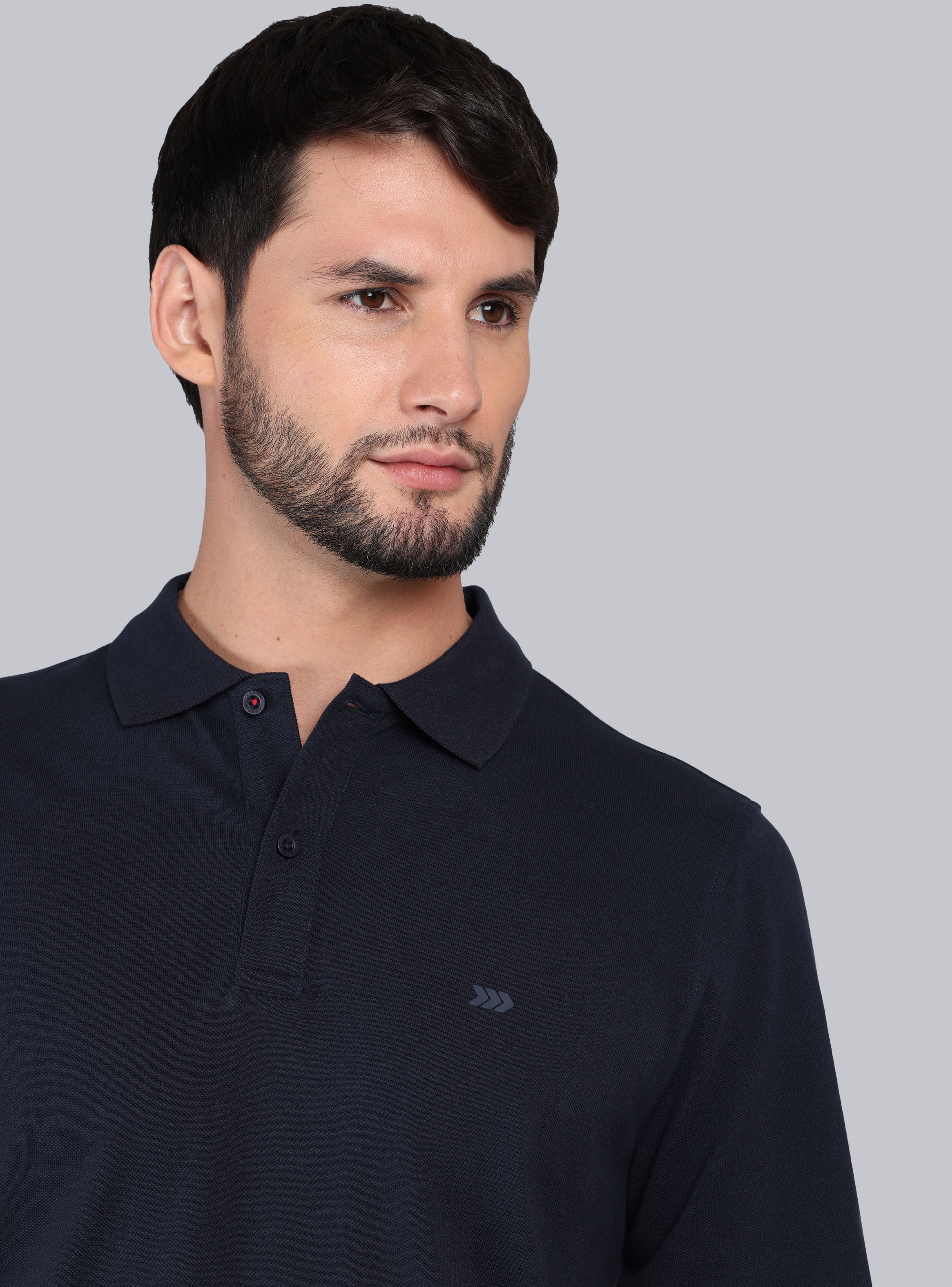POLERA PIQUE REGULAR FIT AZUL MARINO ARROW - 3
