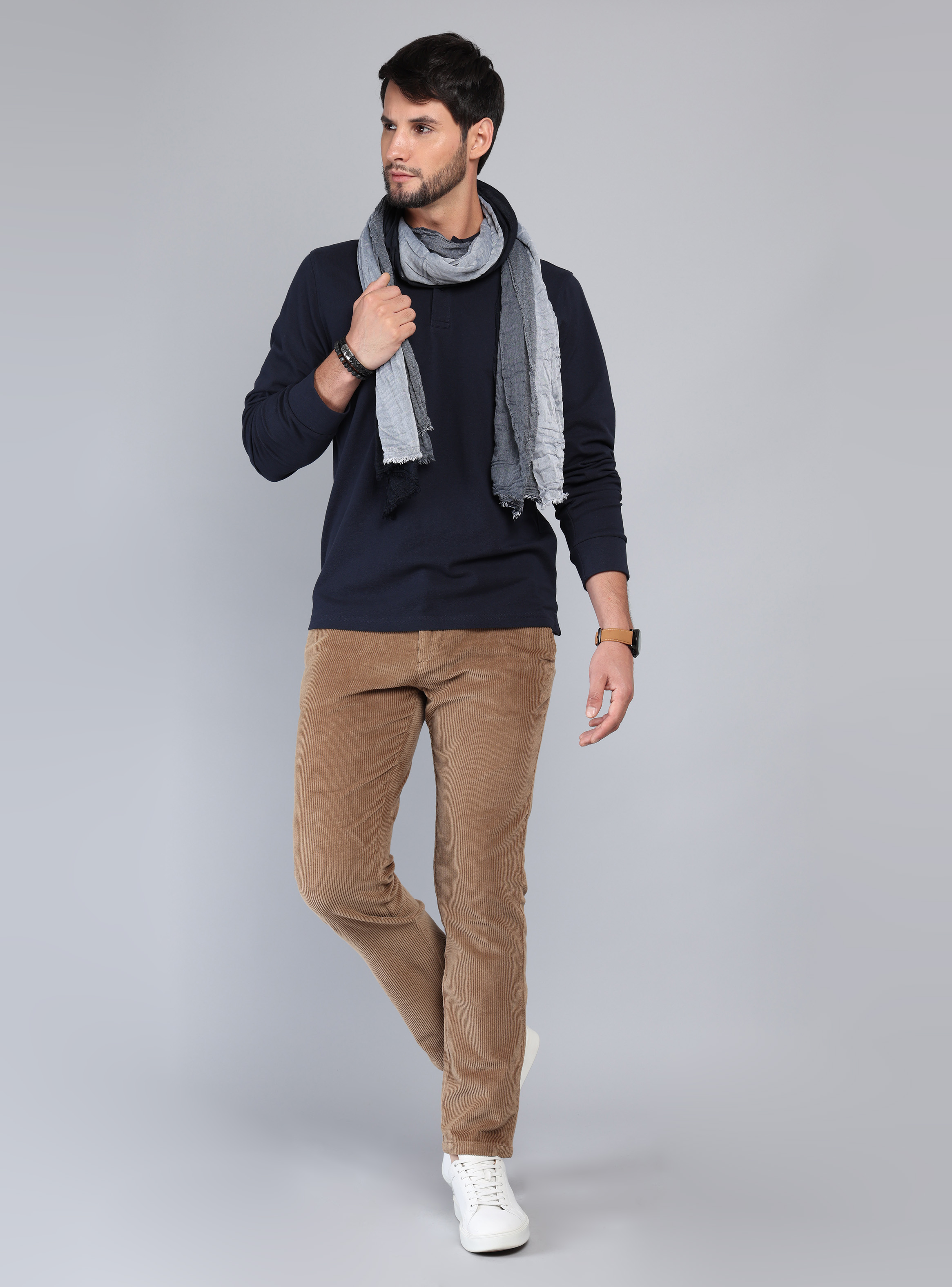 POLERA PIQUE REGULAR FIT AZUL MARINO ARROW - 4