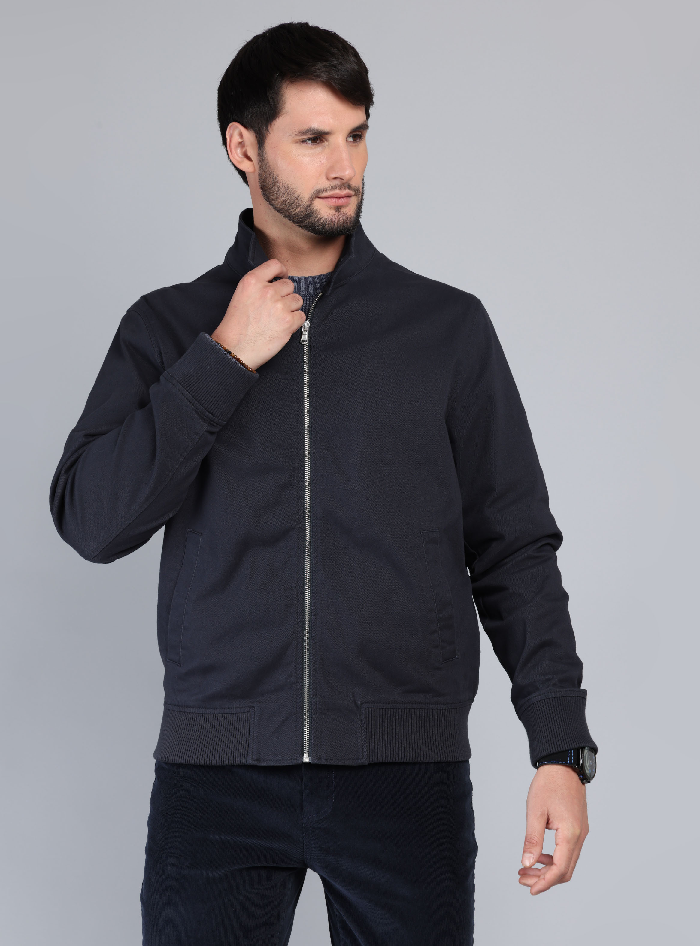 CHAQUETA LISA SPANDEX REGULAR FIT AZUL MARINO ARROW - 6