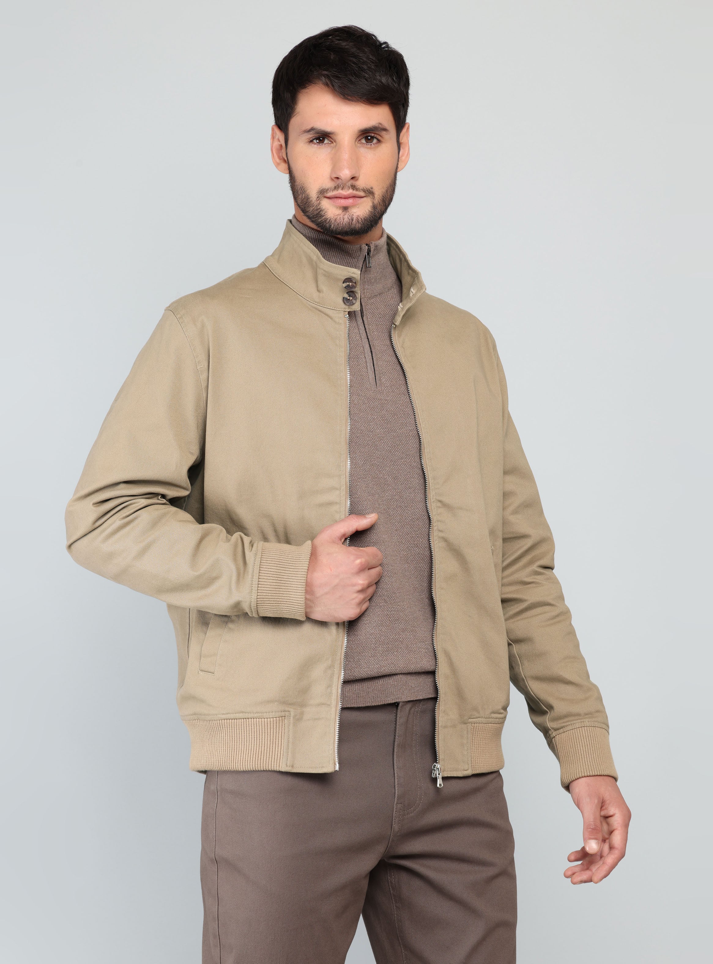 CHAQUETA LISA SPANDEX REGULAR FIT CAFE  ARROW - 1