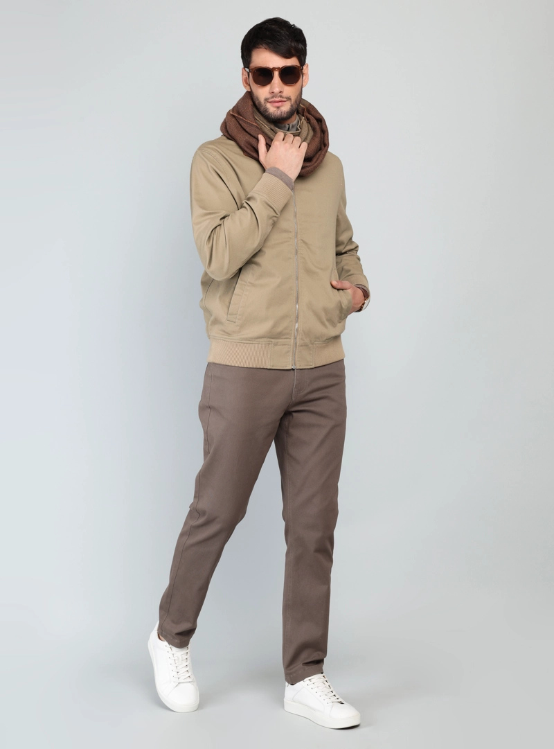 CHAQUETA LISA SPANDEX REGULAR FIT CAFE ARROW - 4