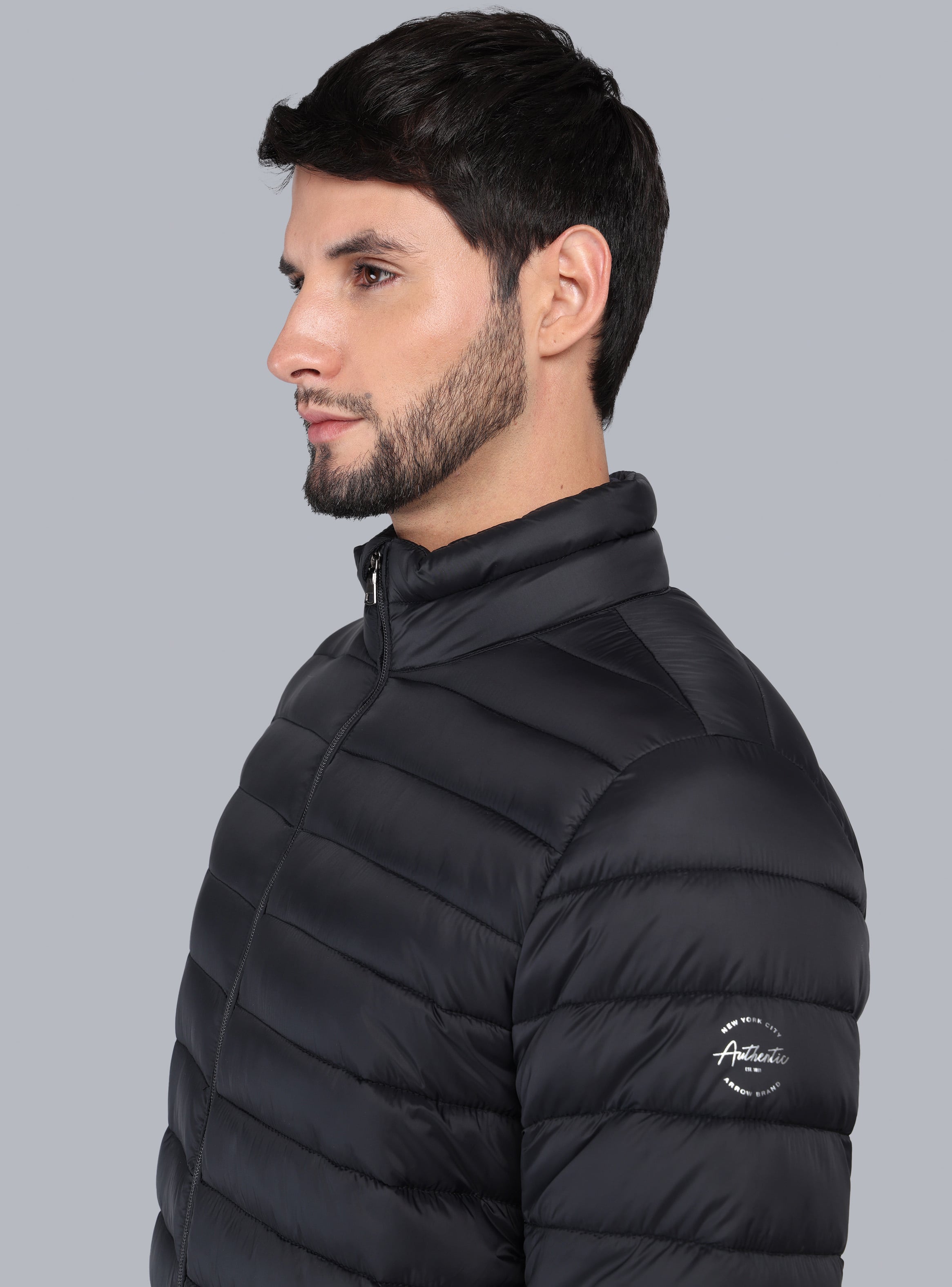 PARKA MANGA LARGA REGULAR FIT NEGRO ARROW - 3