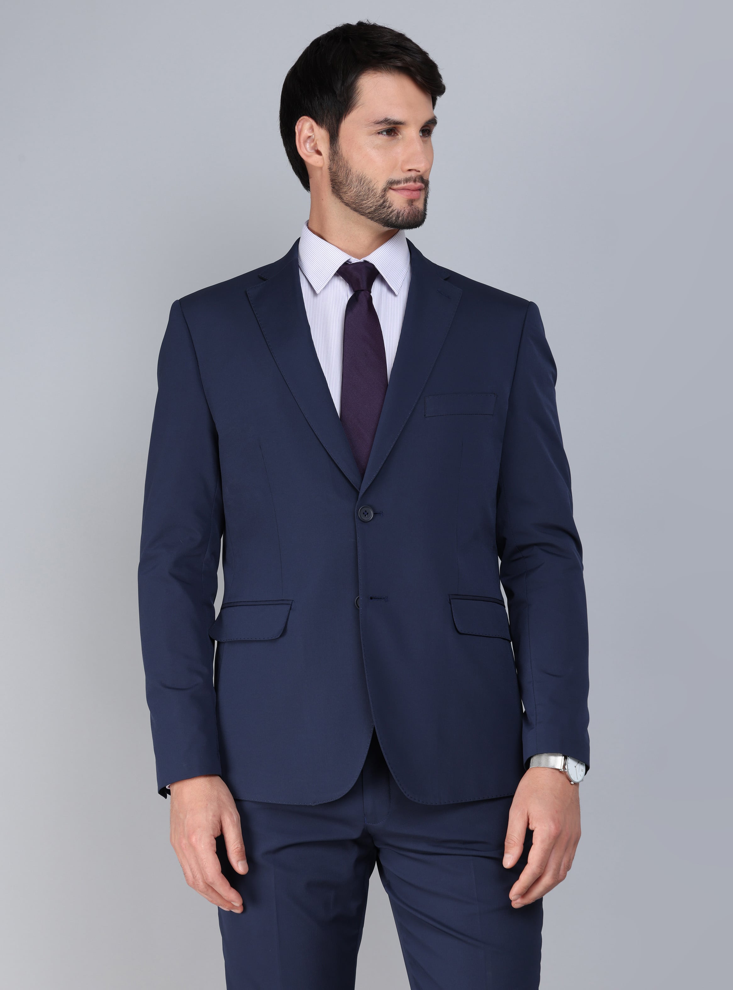 TRAJE POLI VISCOSA TAILORED FIT AZUL ARROW - 3