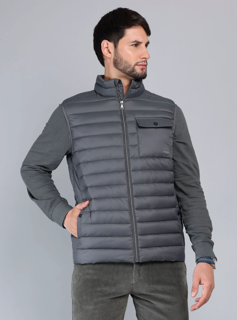 PARKA SIN MANGAS REGULAR FIT GRIS ARROW - 1