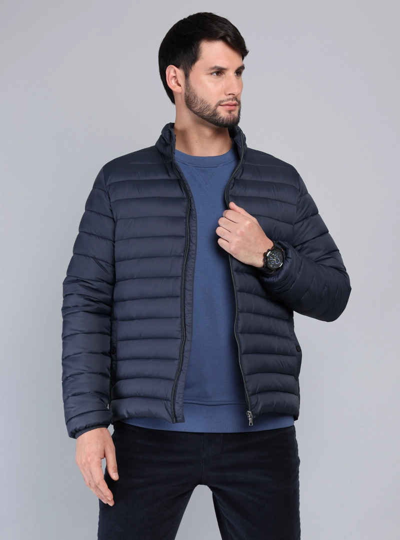 PARKA MANGA LARGA REGULAR FIT AZUL ARROW - 1
