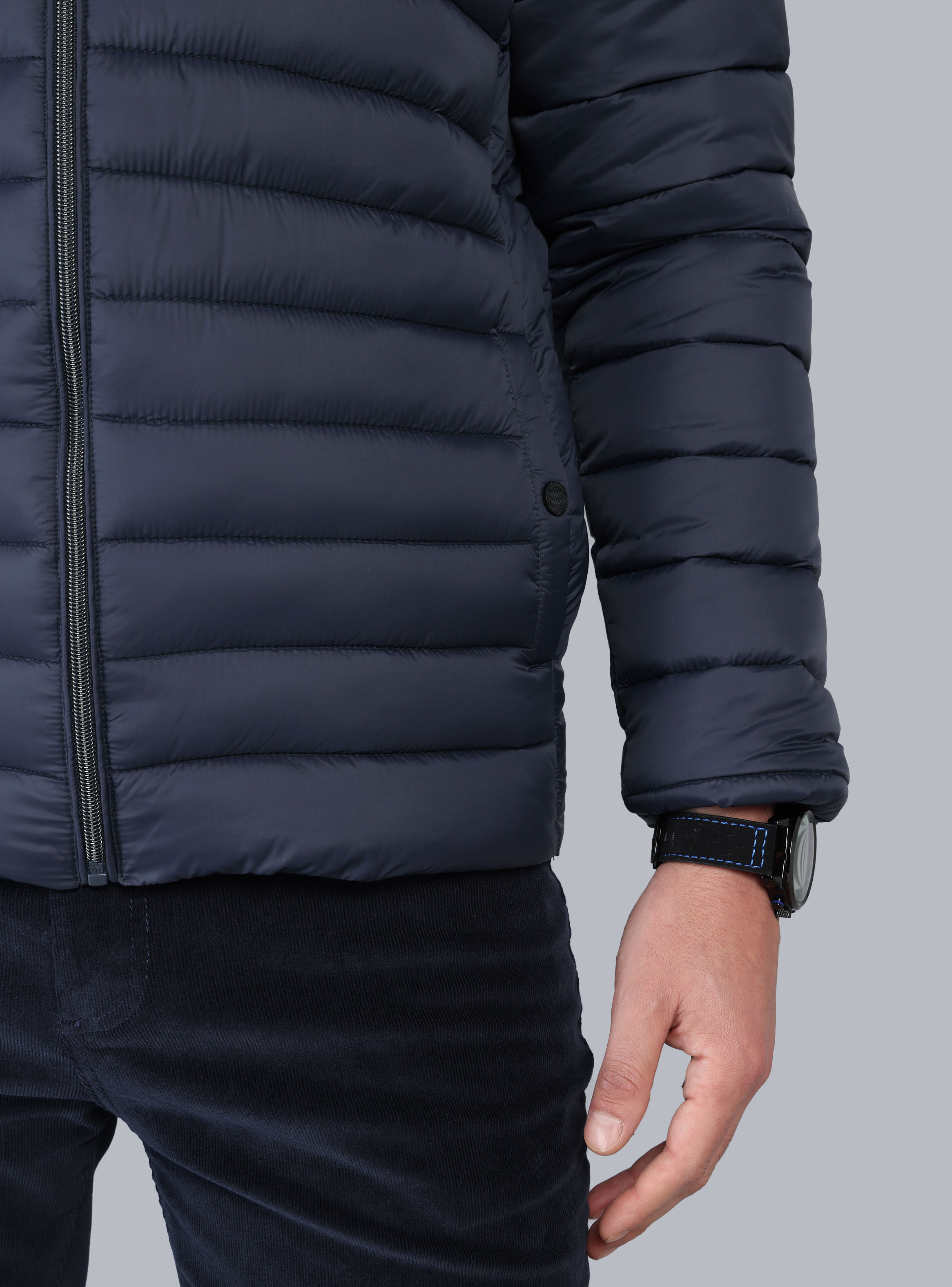PARKA MANGA LARGA REGULAR FIT AZUL ARROW - 5
