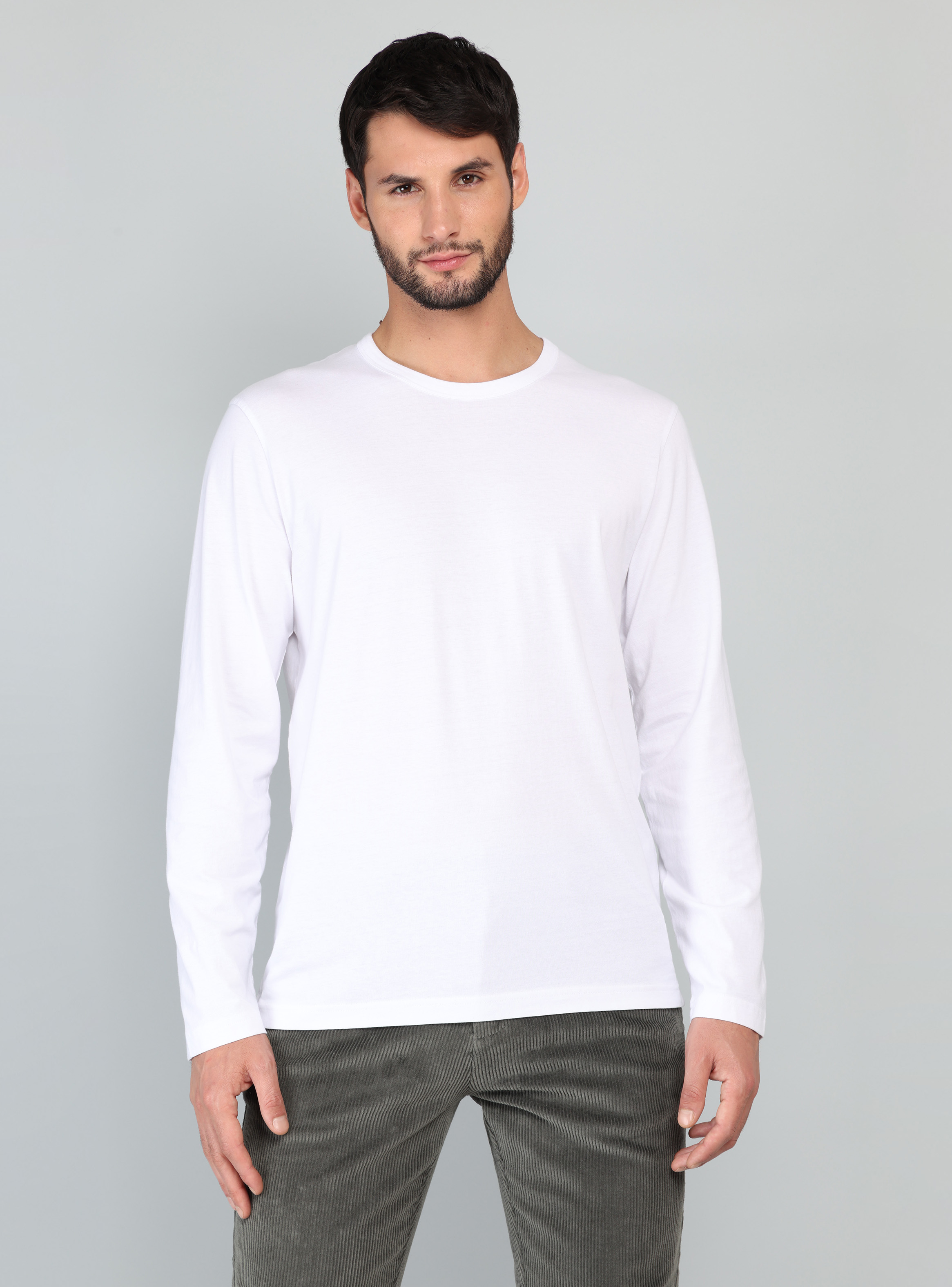 POLERA MANGA LARGA REGULAR FIT BLANCO ARROW - 1