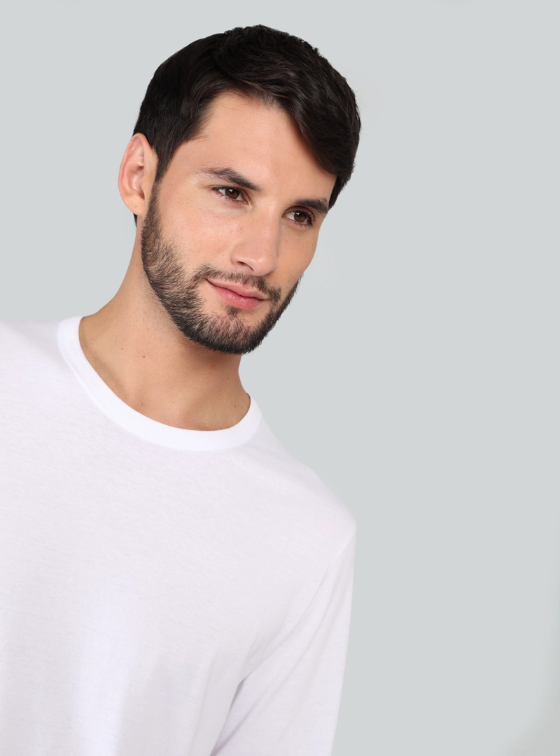POLERA MANGA LARGA REGULAR FIT BLANCO ARROW - 3