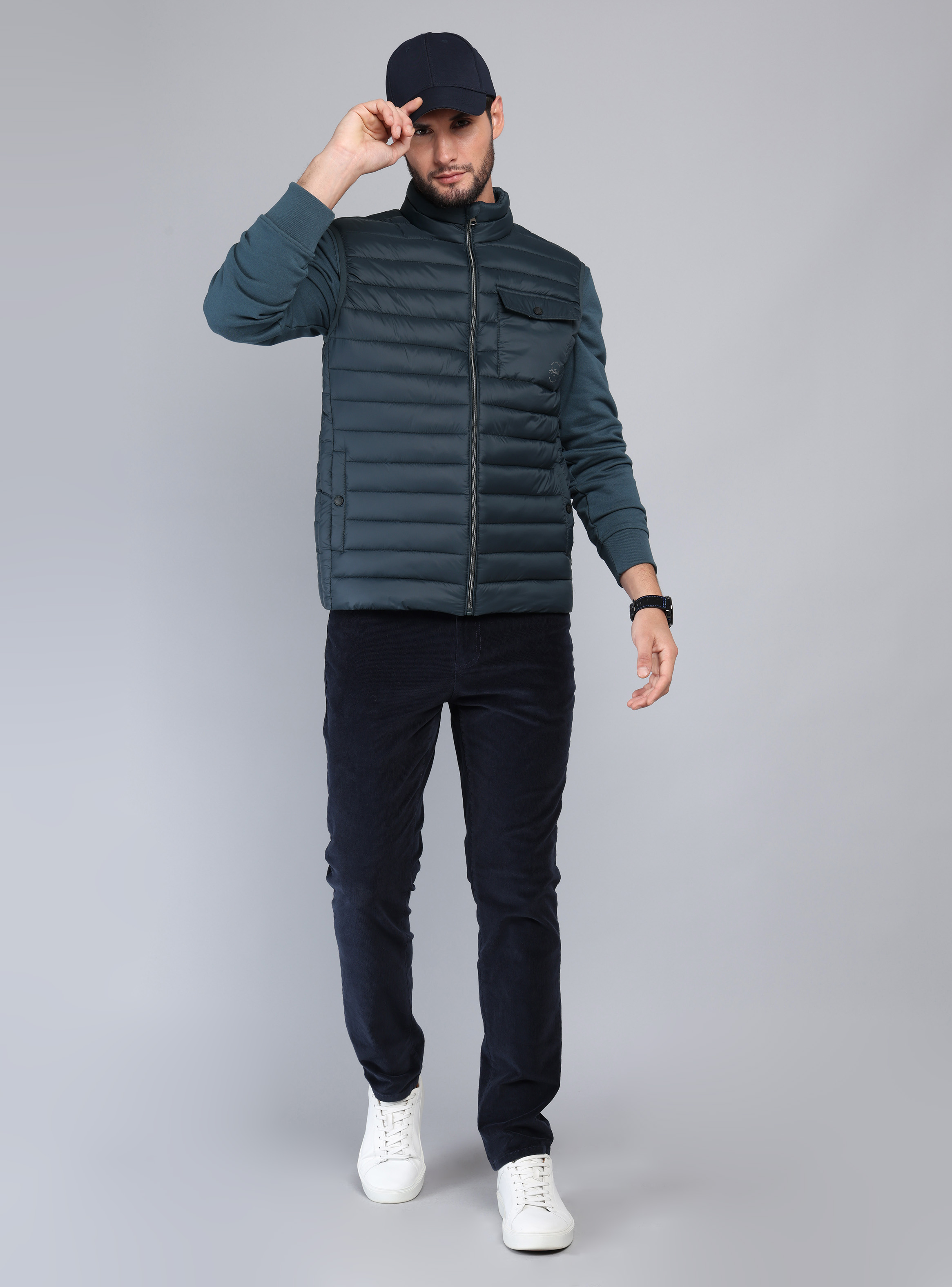 PARKA SIN MANGAS REGULAR FIT PETROLEO ARROW - 4