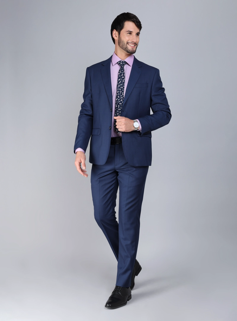 TRAJE LANA TAILORED FIT AZUL ARROW - 1