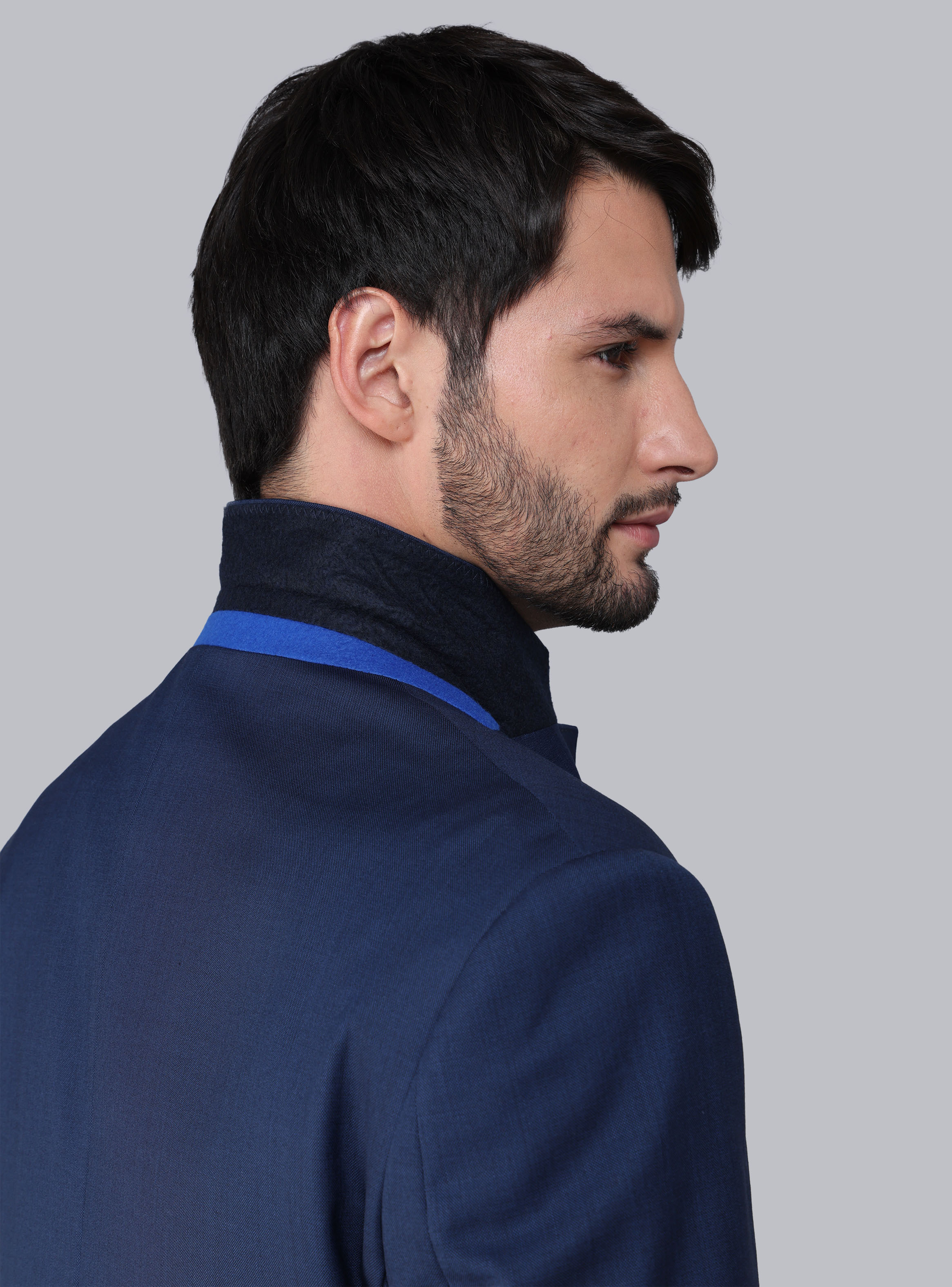 TRAJE LANA TAILORED FIT AZUL ARROW - 6
