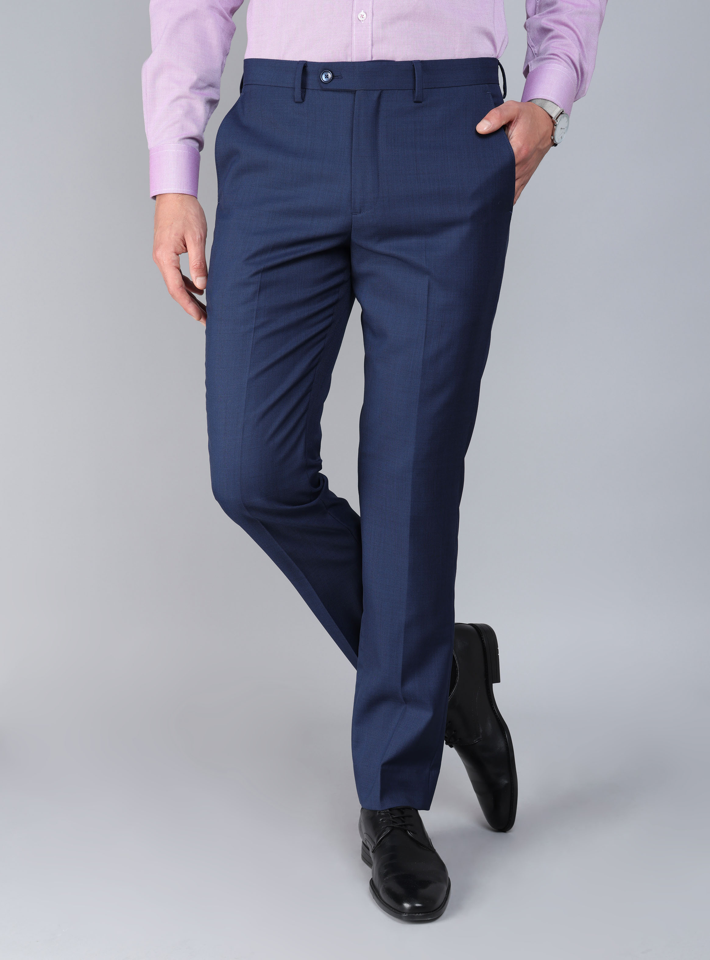 TRAJE LANA TAILORED FIT AZUL ARROW - 7