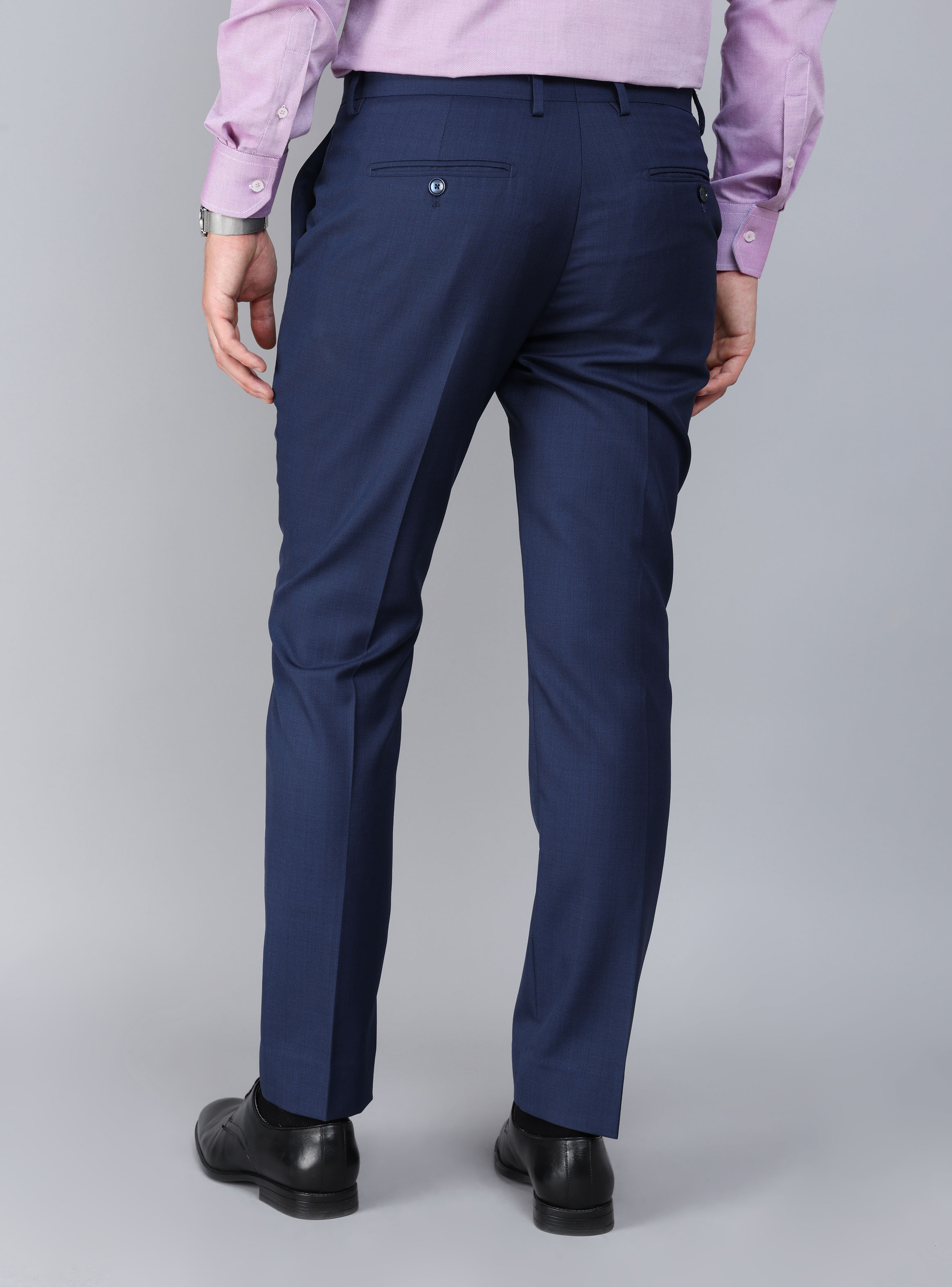 TRAJE LANA TAILORED FIT AZUL ARROW - 9