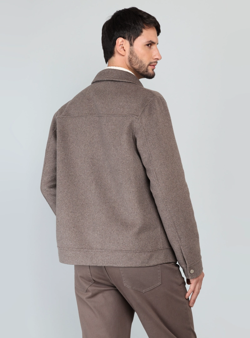 CHAQUETA LISA RECTA REGULAR FIT CAFE ARROW - 2