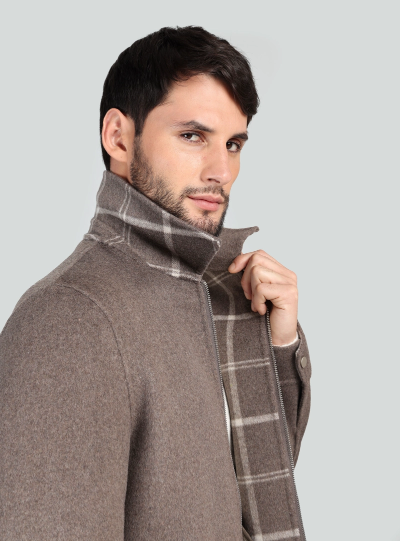 CHAQUETA LISA RECTA REGULAR FIT CAFE ARROW - 3