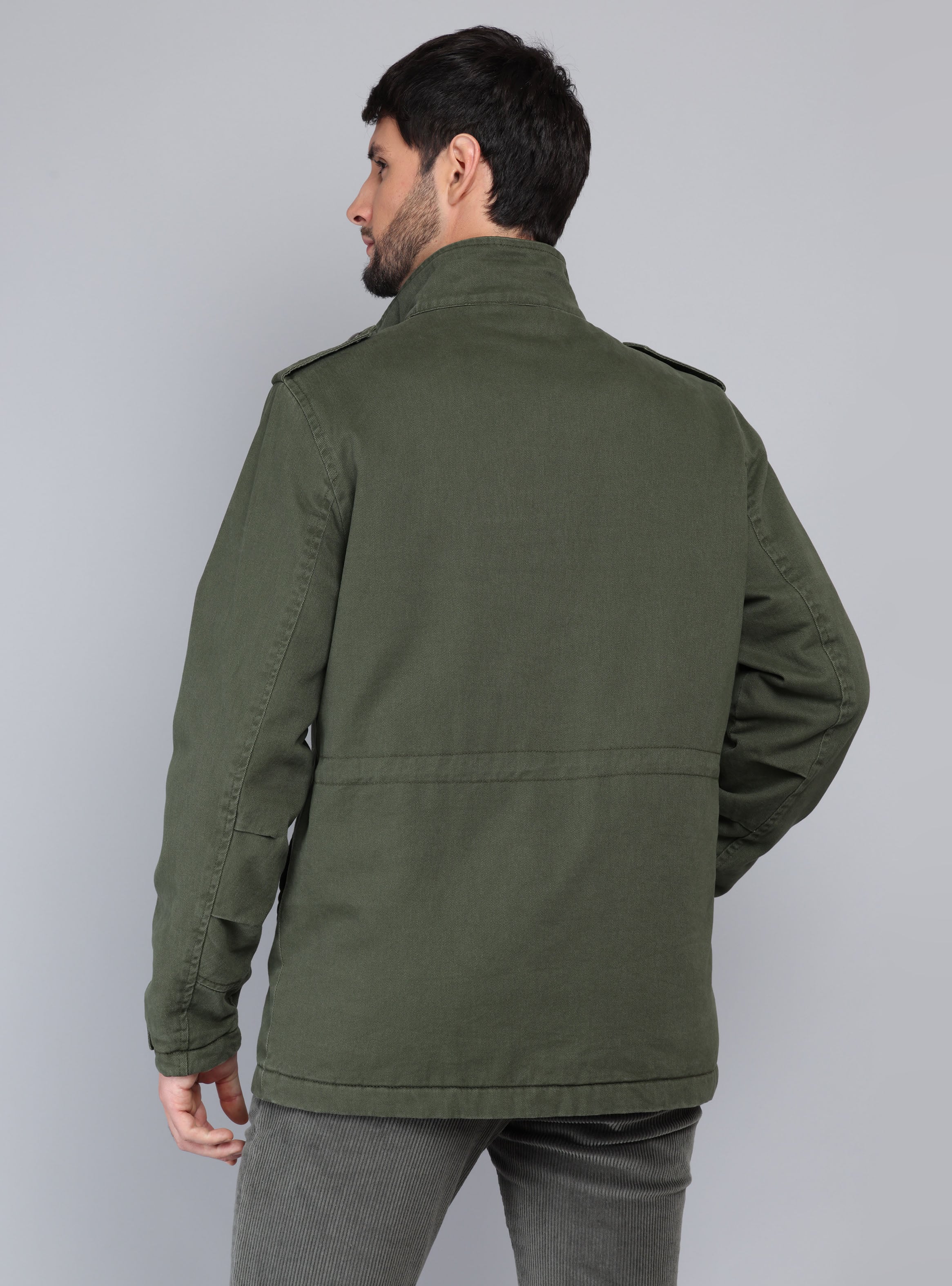 CHAQUETA LISA RECTA REGULAR FIT VERDE ARROW - 2