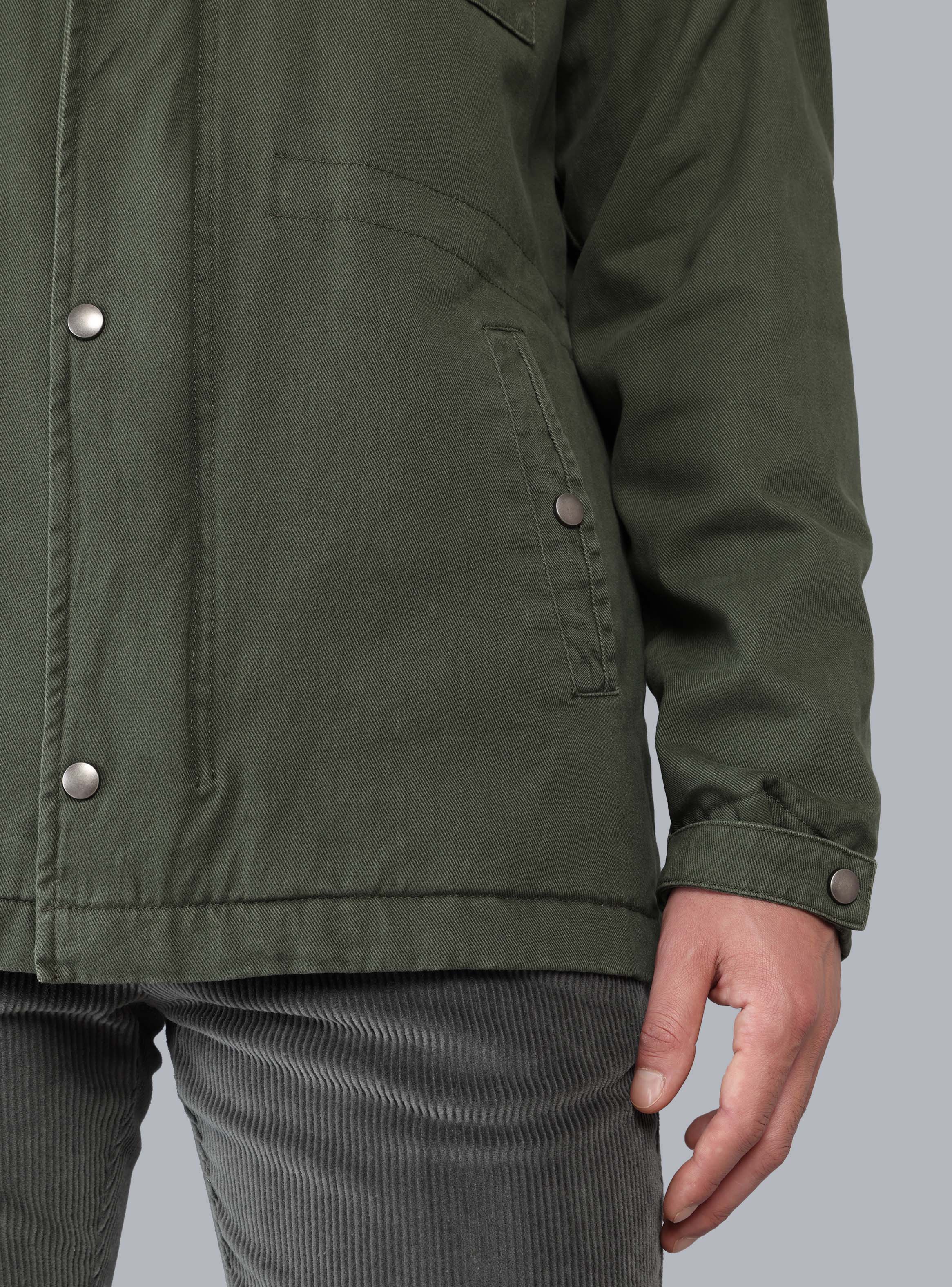 CHAQUETA LISA RECTA REGULAR FIT VERDE ARROW - 5