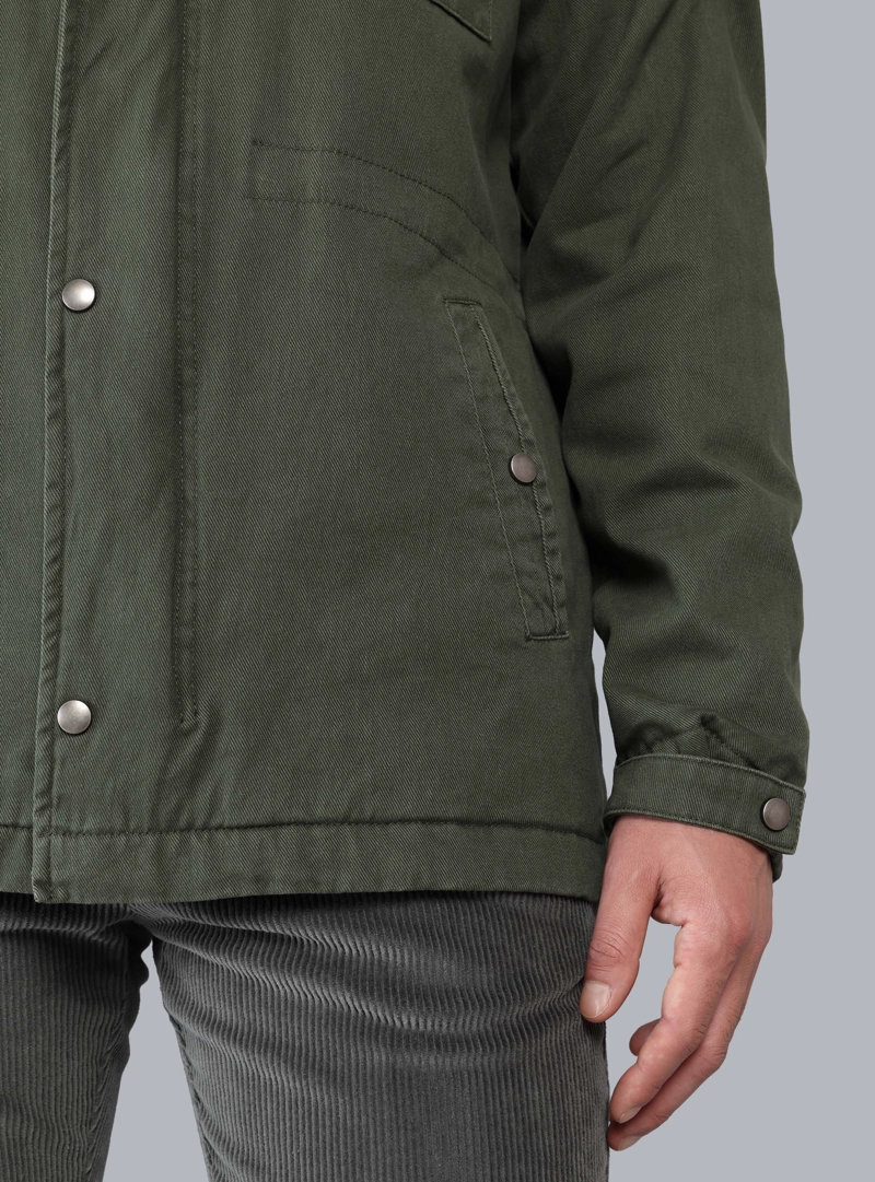 CHAQUETA LISA RECTA REGULAR FIT VERDE ARROW - 5