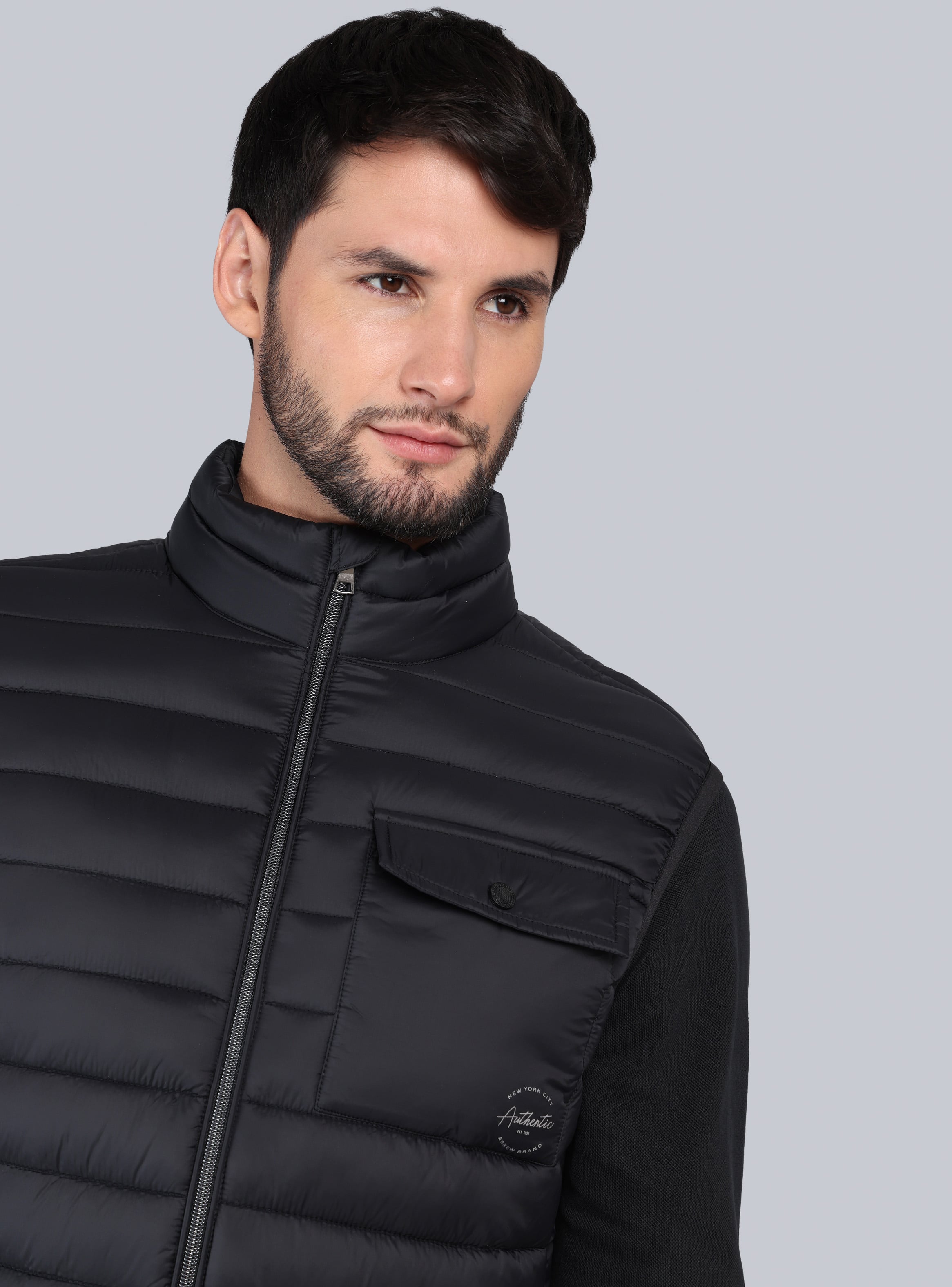 PARKA SIN MANGAS REGULAR FIT NEGRO ARROW - 3