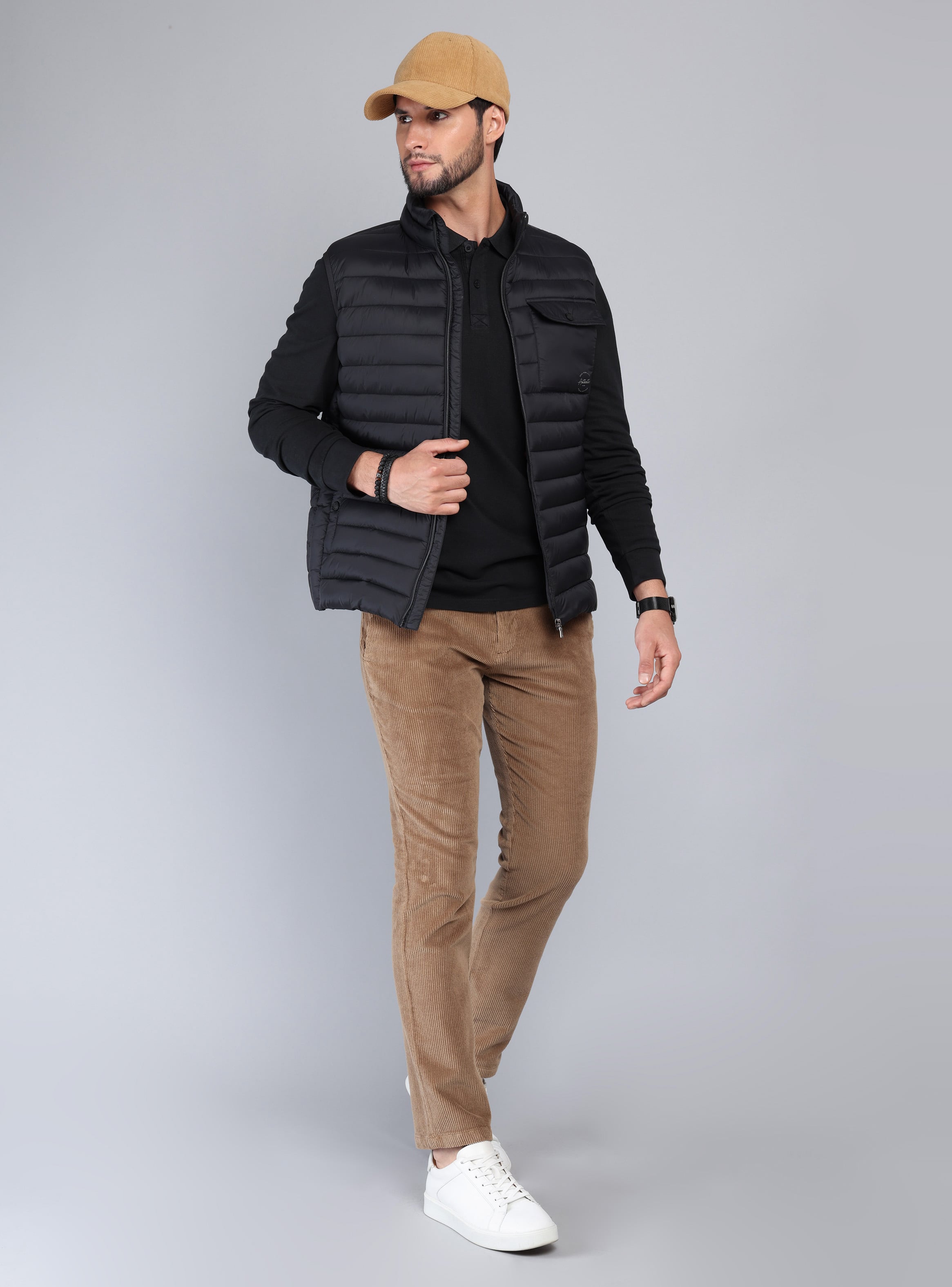PARKA SIN MANGAS REGULAR FIT NEGRO ARROW - 4