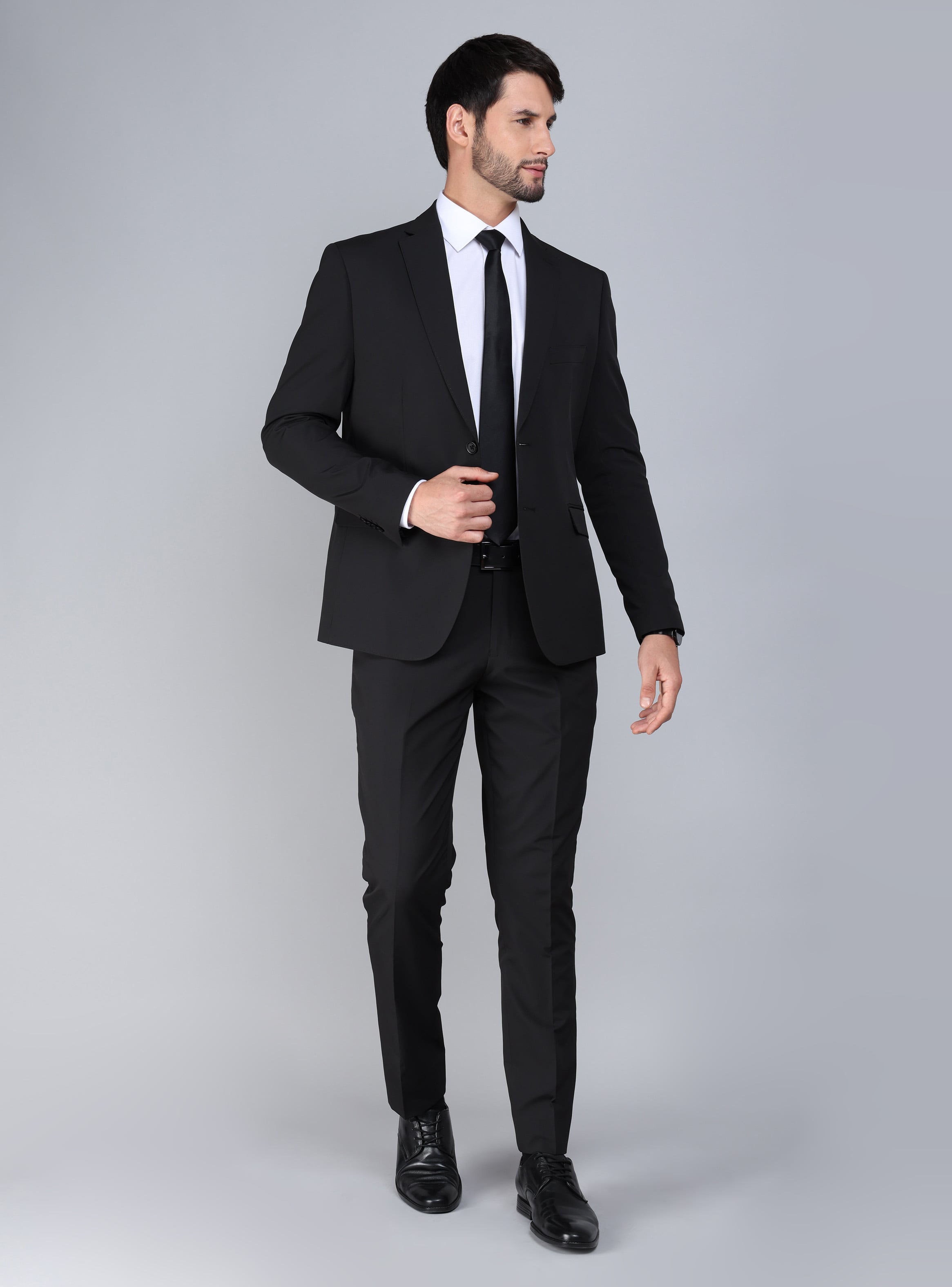 TRAJE POLI VISCOSA TAILORED FIT NEGRO ARROW - 1
