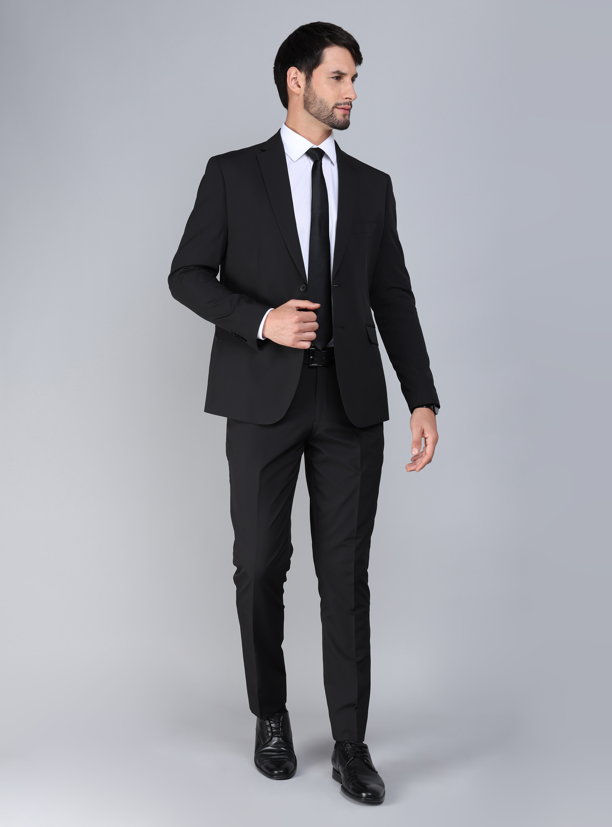 TRAJE POLI VISCOSA TAILORED FIT NEGRO ARROW - 1