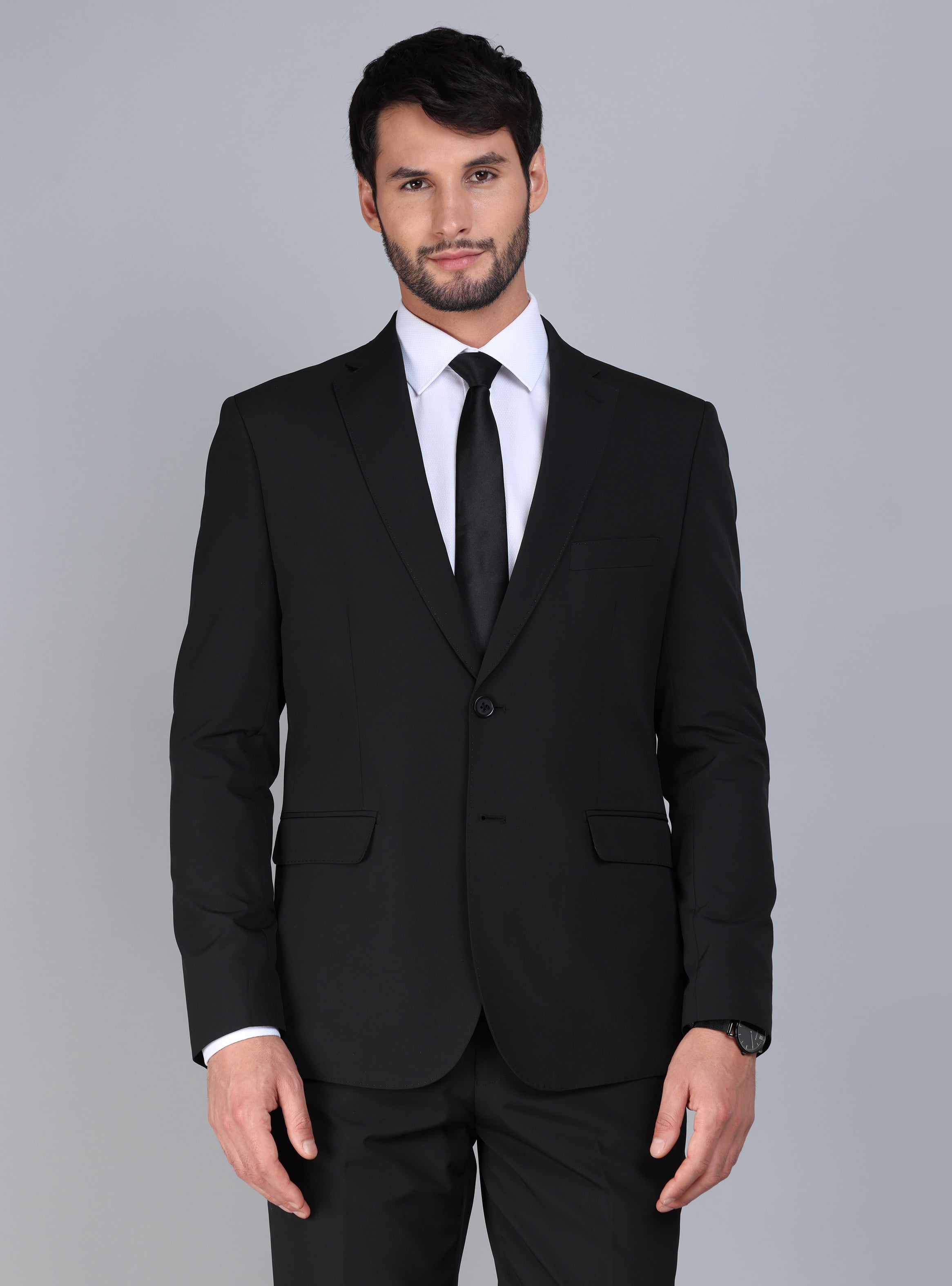 TRAJE POLI VISCOSA TAILORED FIT NEGRO ARROW - 3