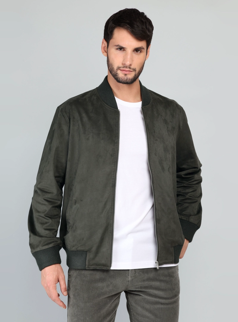 CHAQUETA BOMBER REGULAR FIT OLIVA ARROW - 1
