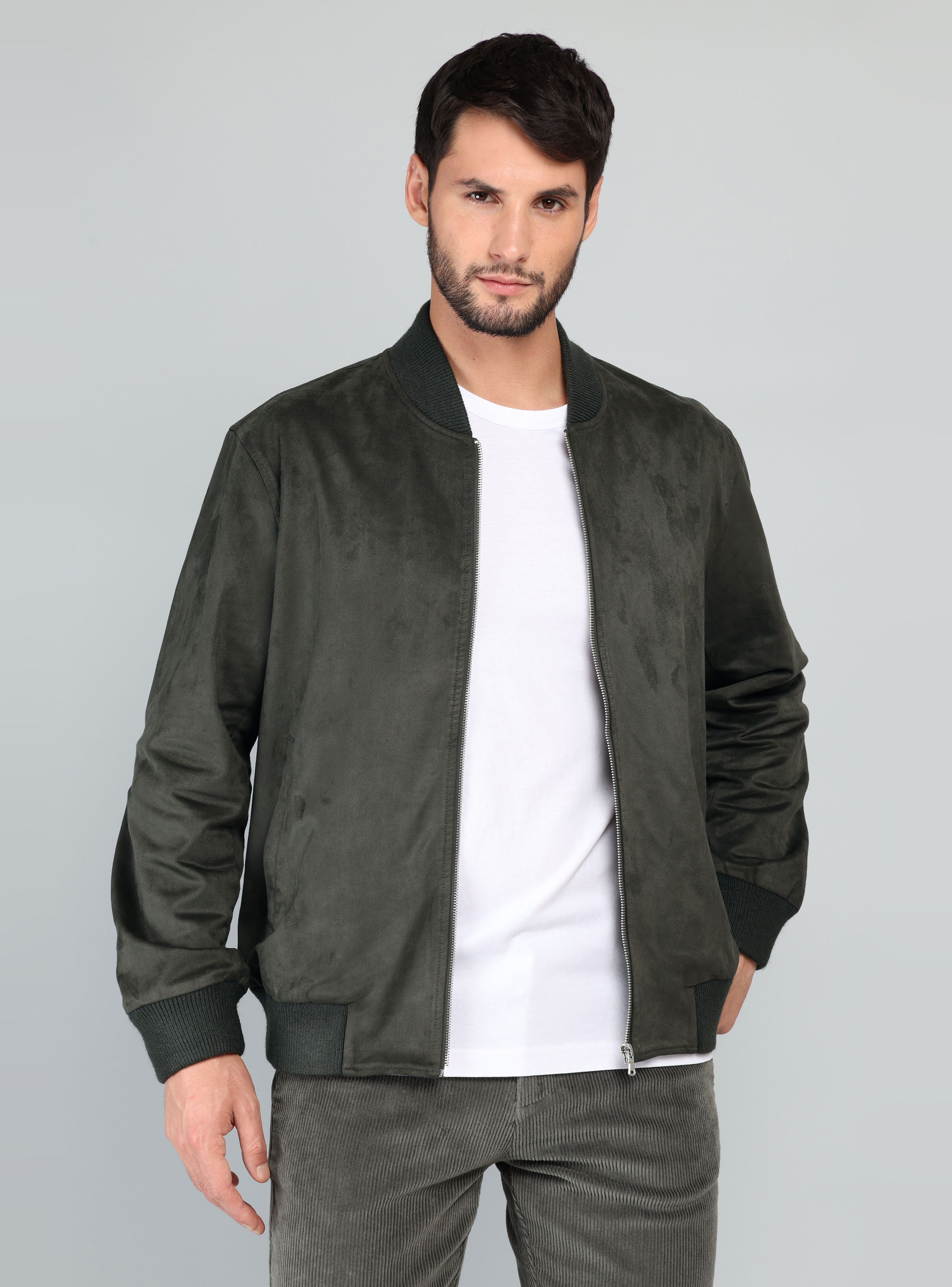 CHAQUETA BOMBER REGULAR FIT OLIVA ARROW - 1