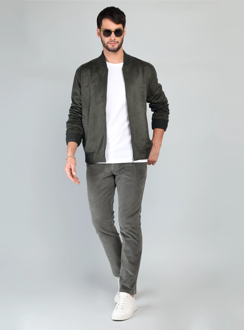 CHAQUETA BOMBER REGULAR FIT OLIVA ARROW - 4